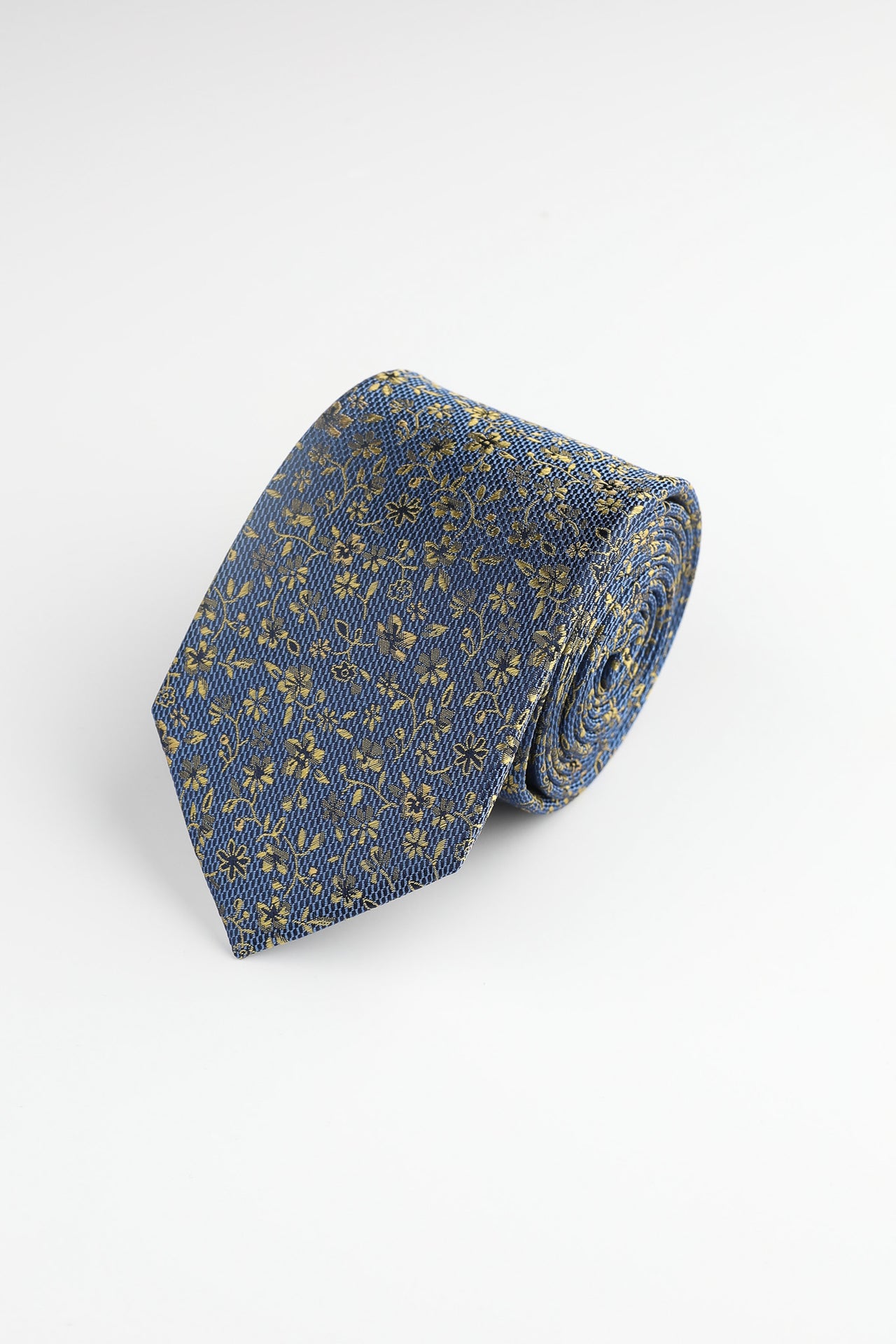 Blue Saffron Dainty Floral Tie