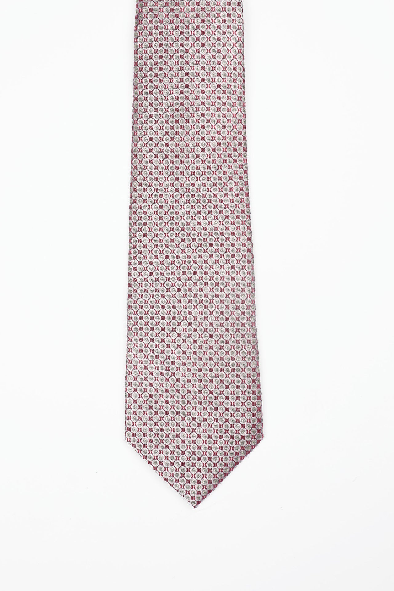Fuchsia Geo Circle Tie