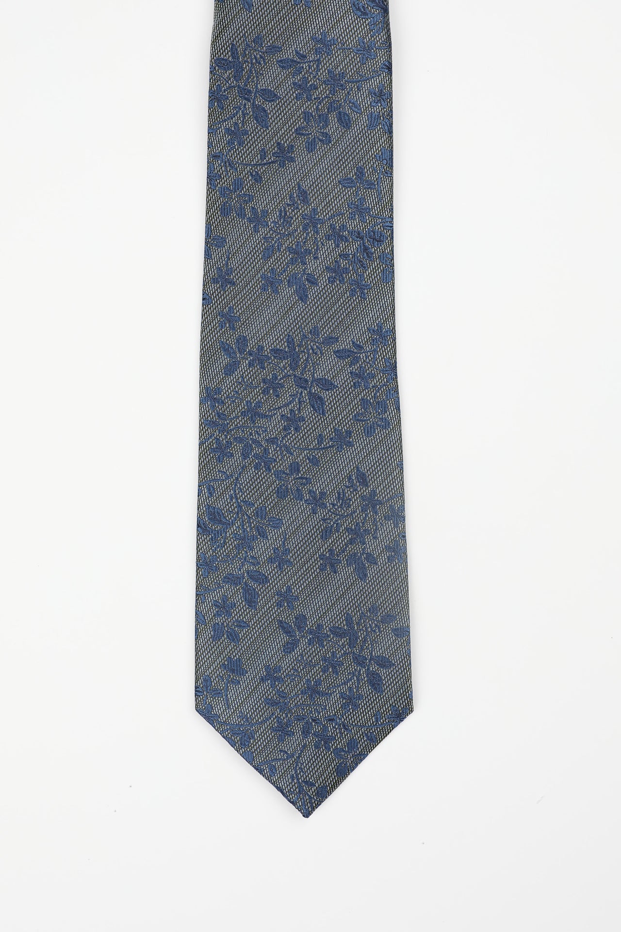 Green Blue Modern Floral Tie