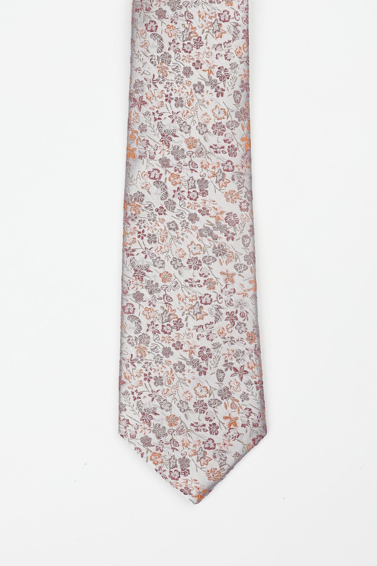 Pink Orange Mini Floral Tie