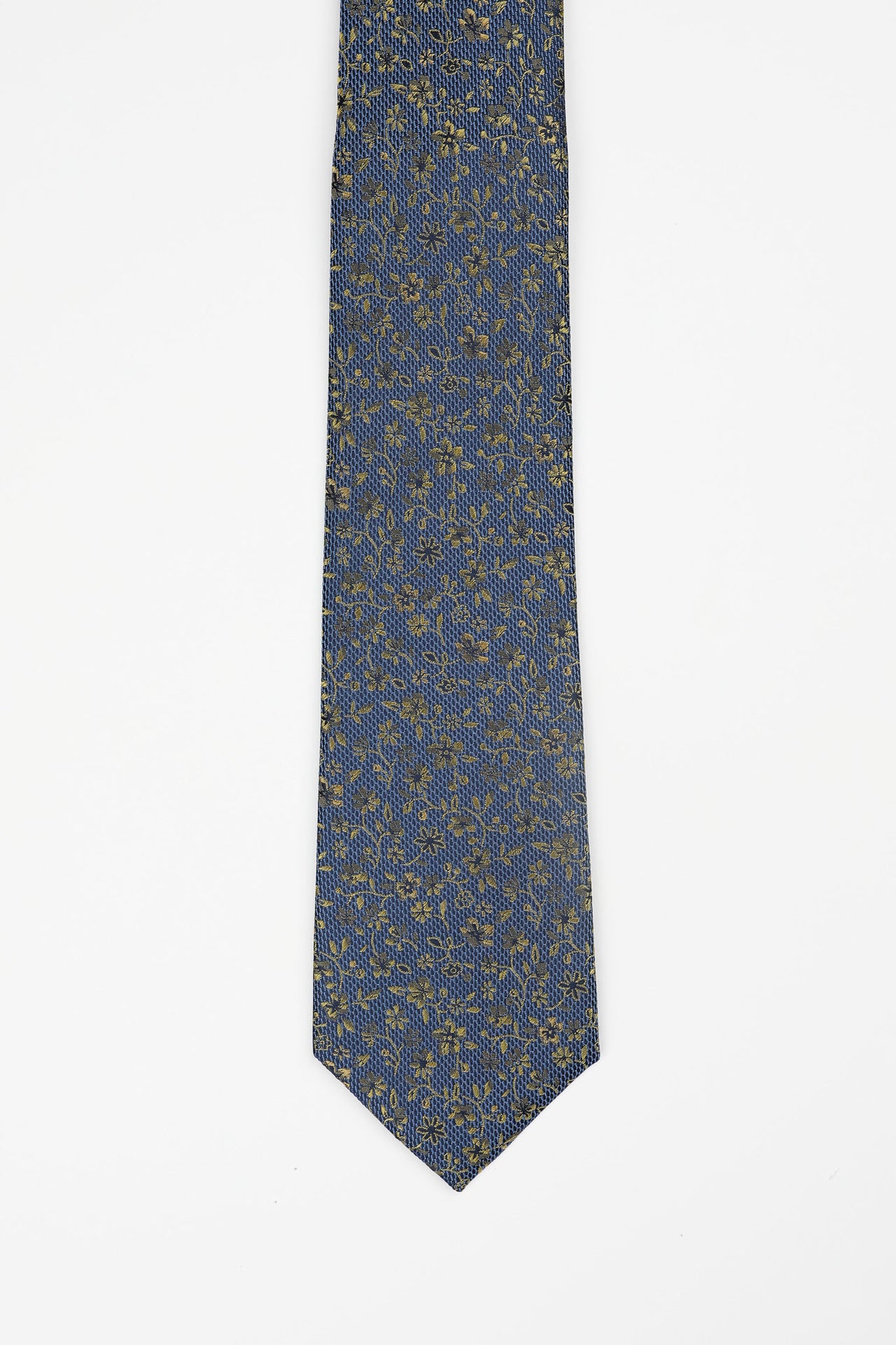 Blue Saffron Dainty Floral Tie
