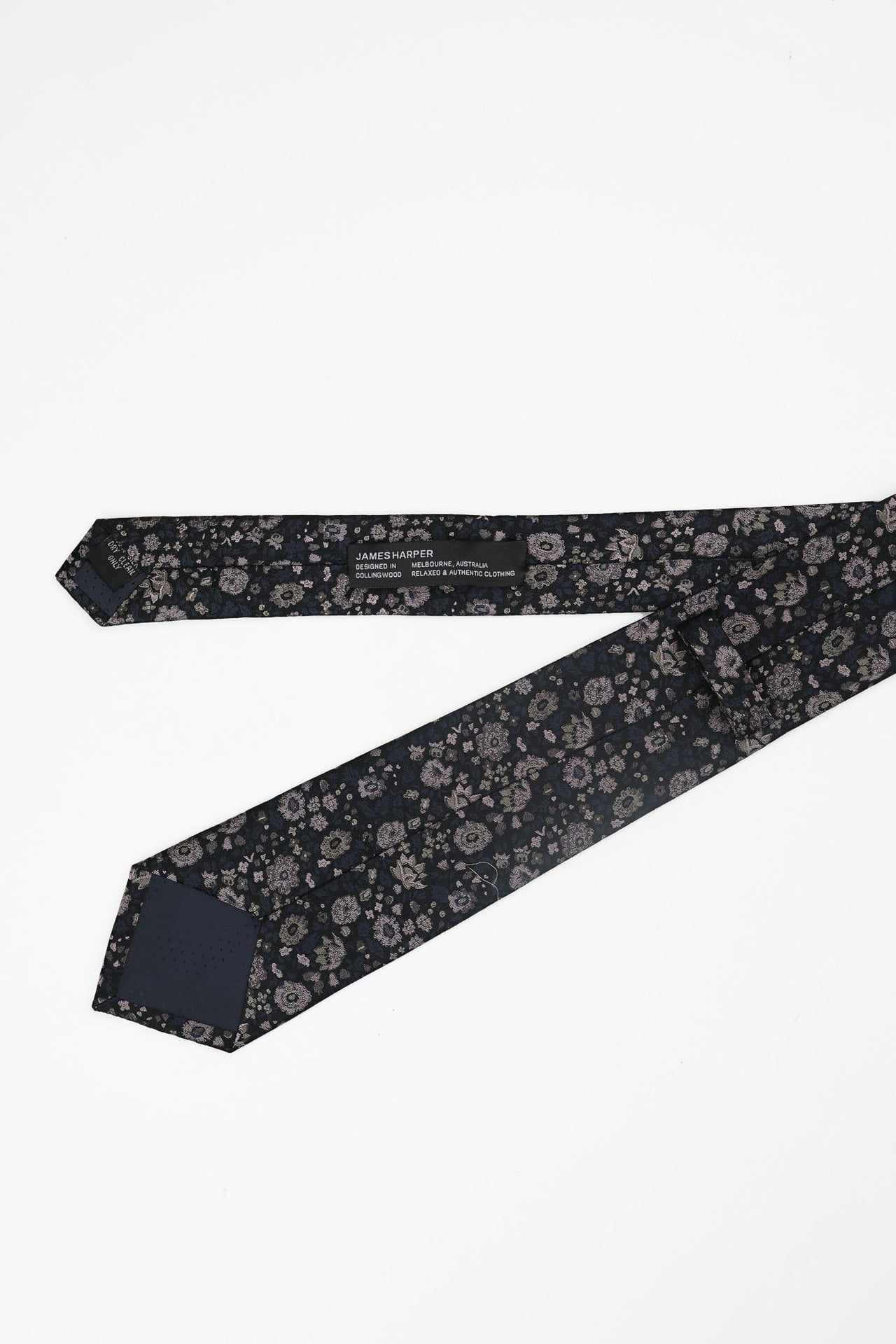 Navy Green Garden Floral Tie