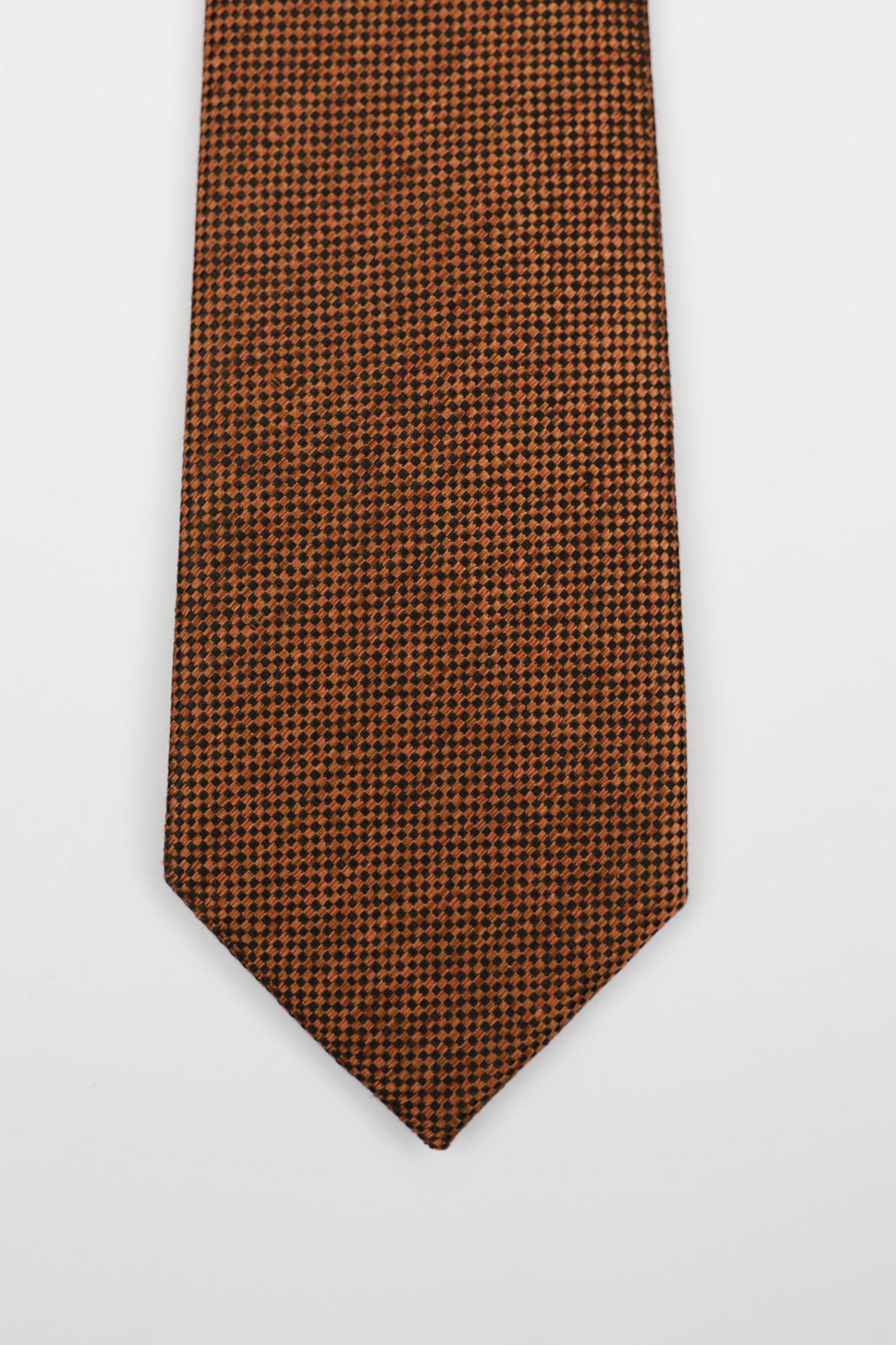 Rustic Brown Dot Texture Tie