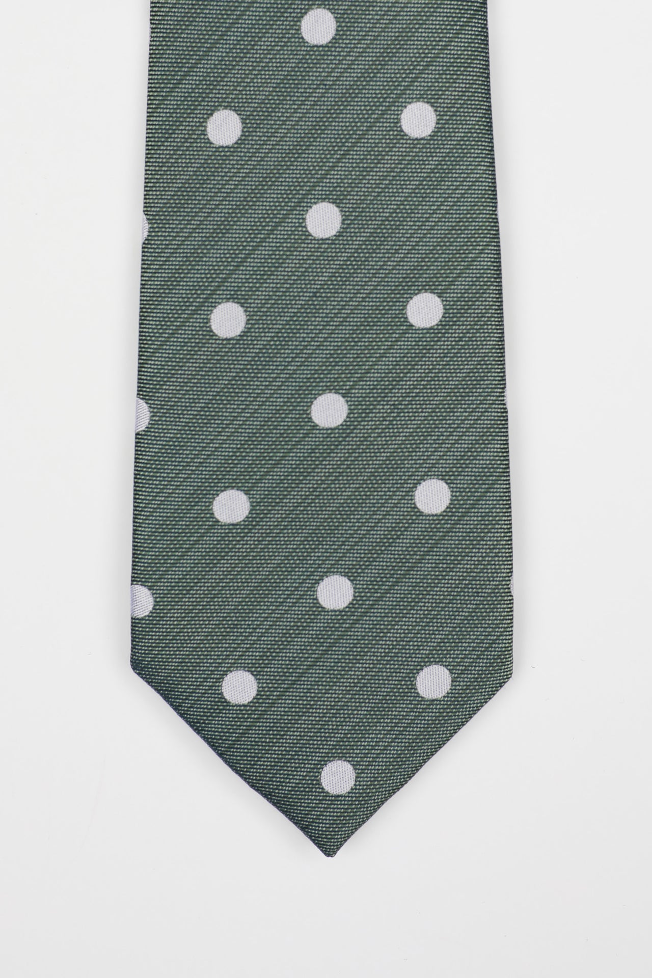 Olive Textured Spot Tie