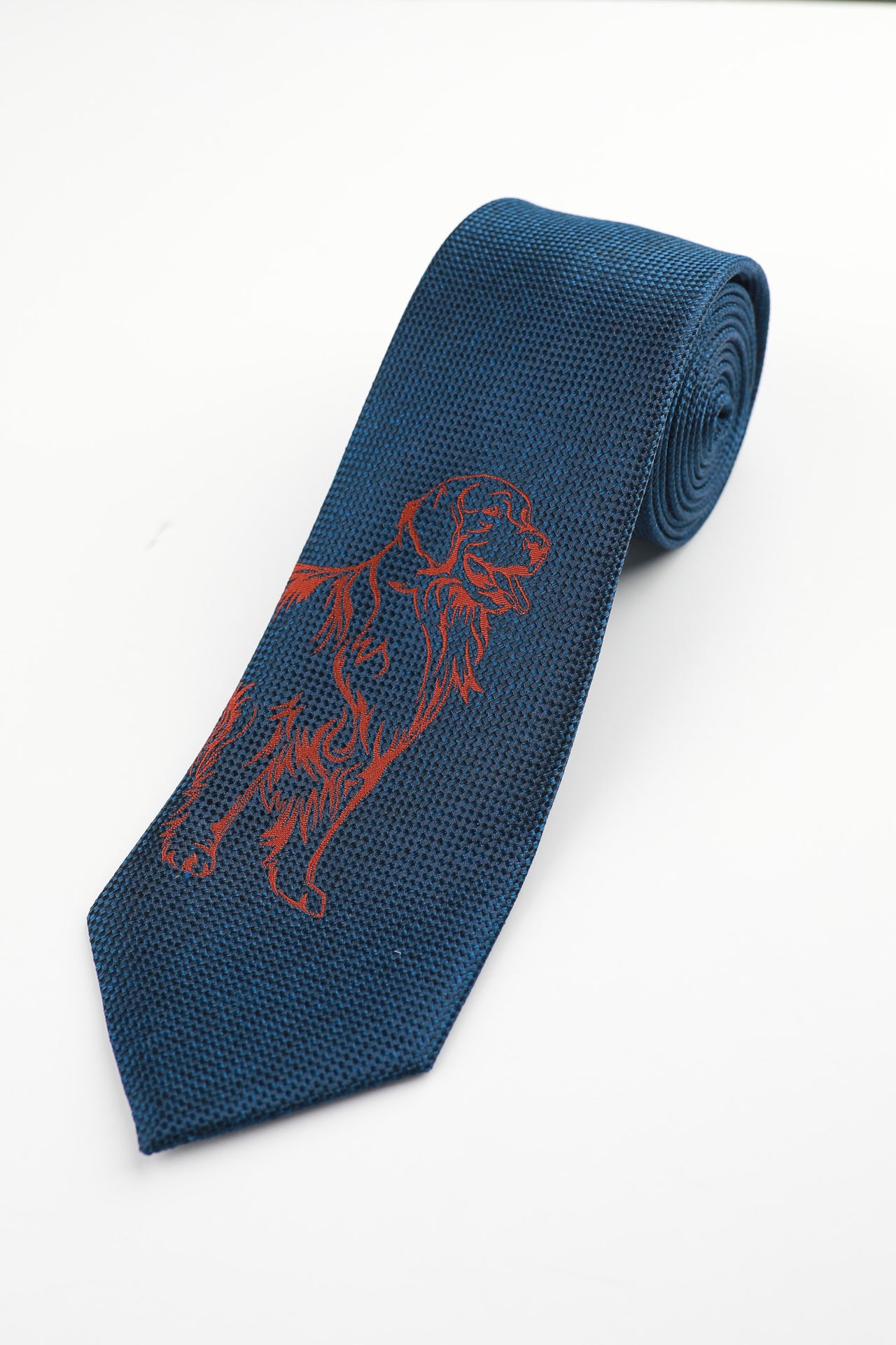 Navy Golden Retriever Tie
