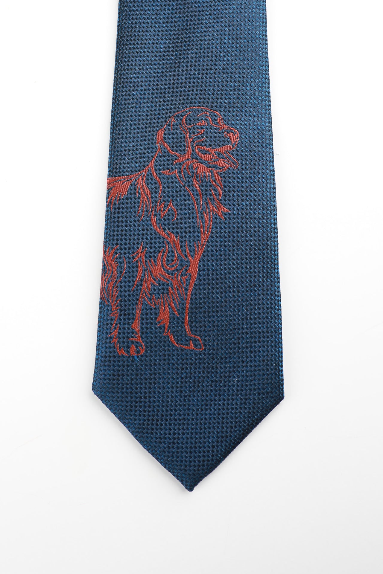 Navy Golden Retriever Tie
