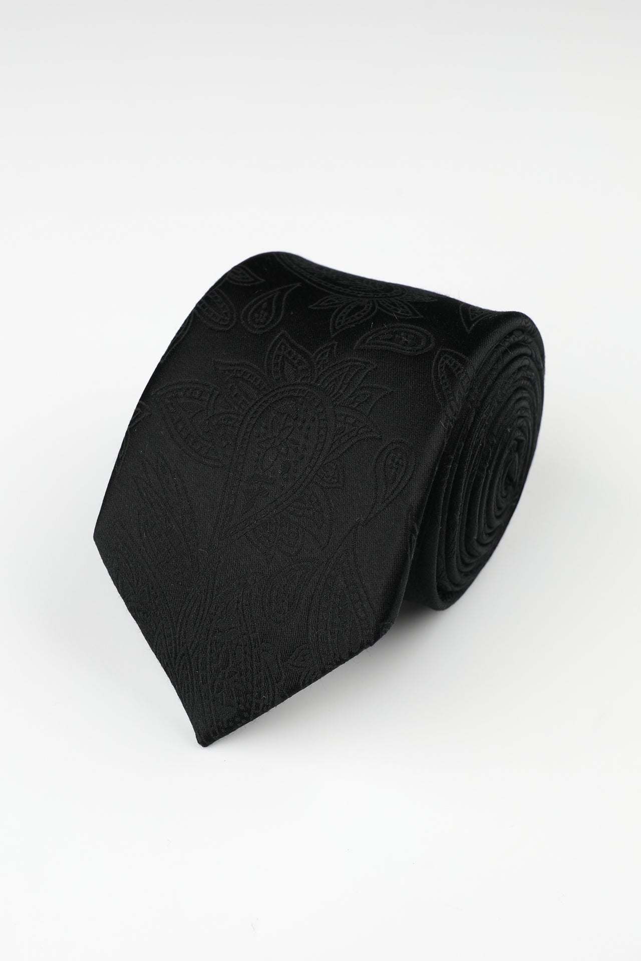 Black Silk Paisley Tie