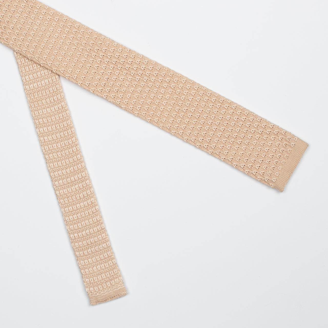 Ecru Texture Knitted Tie