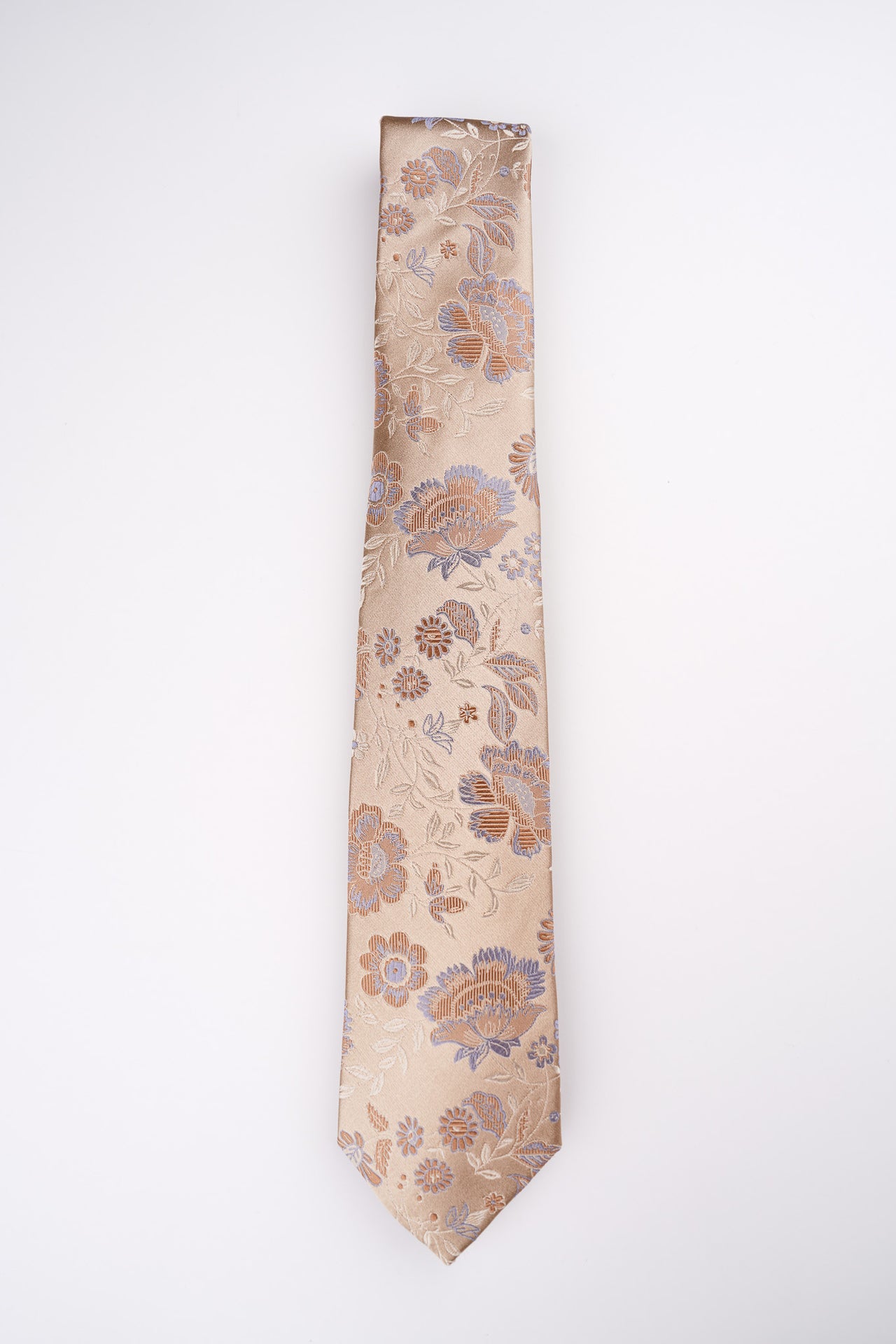 Champagne Botanical Floral Tie