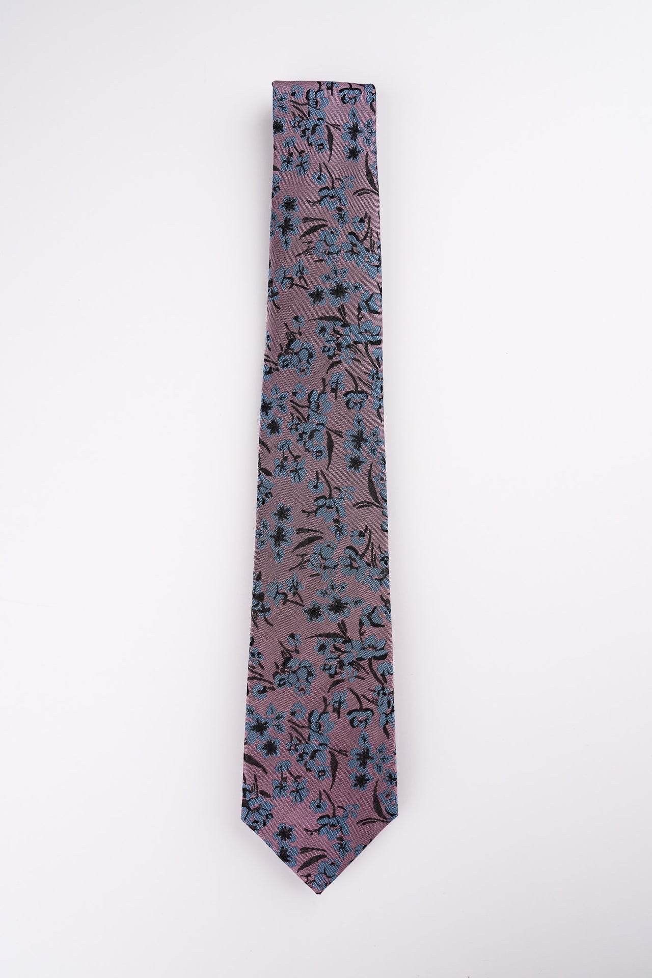 Pink Abstract Floral Tie