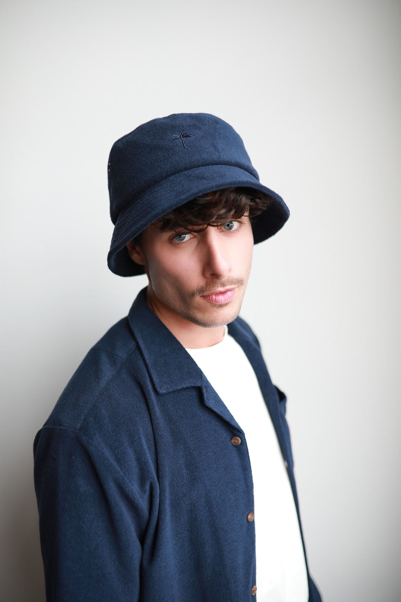 Navy Towelling Bucket Hat