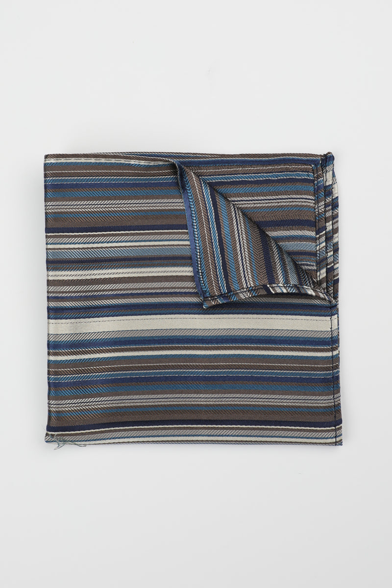 Blue Silk Artist Stripe Hank