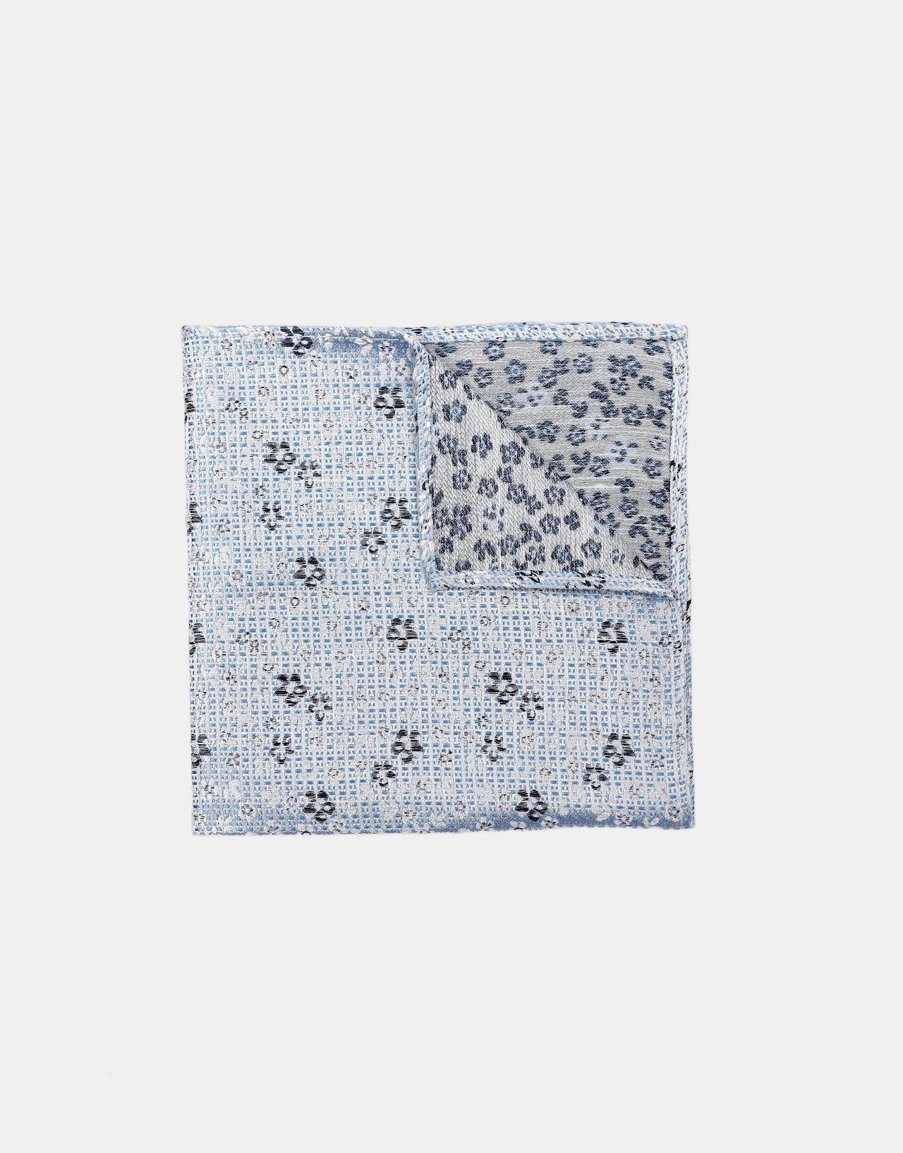 Blue Silk Floral Hank