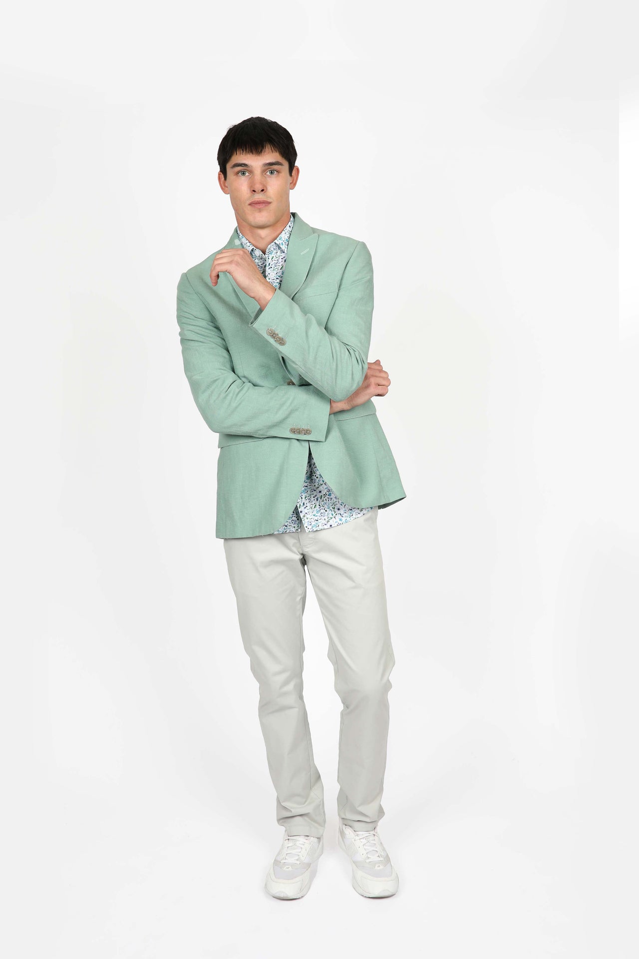 Leek Patch Pocket Linen Blazer