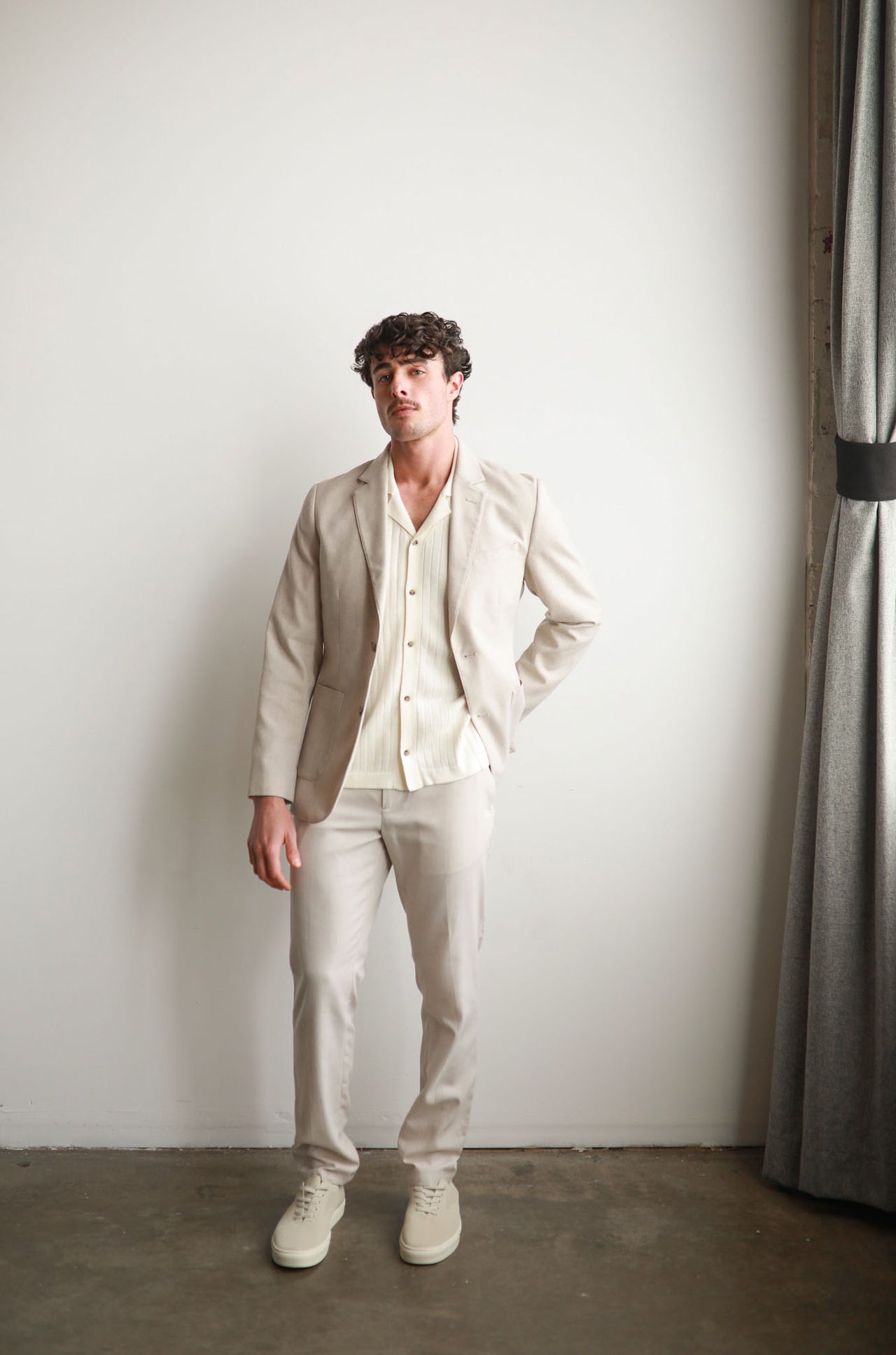 Natural Cotton Linen Weave Pant