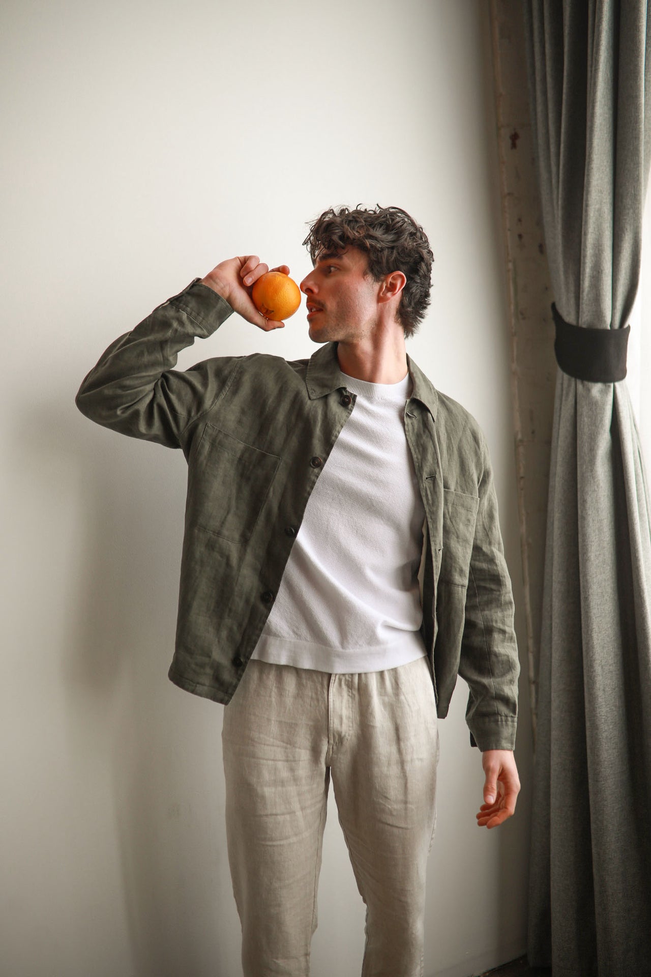 Olive Semi Lined Shirt Jacket