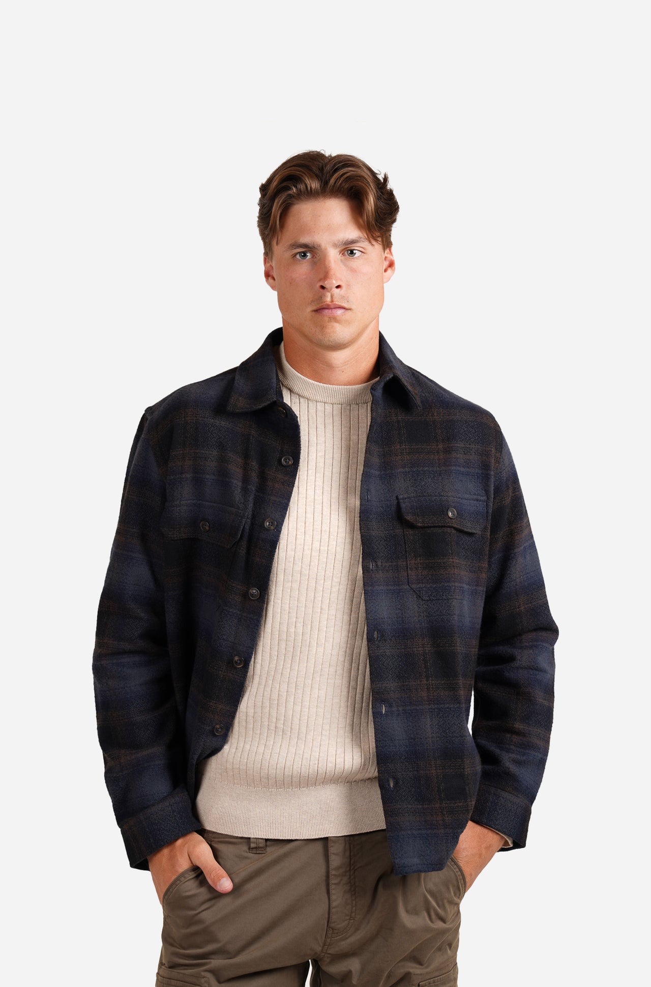 Midnight Large Check Overshirt