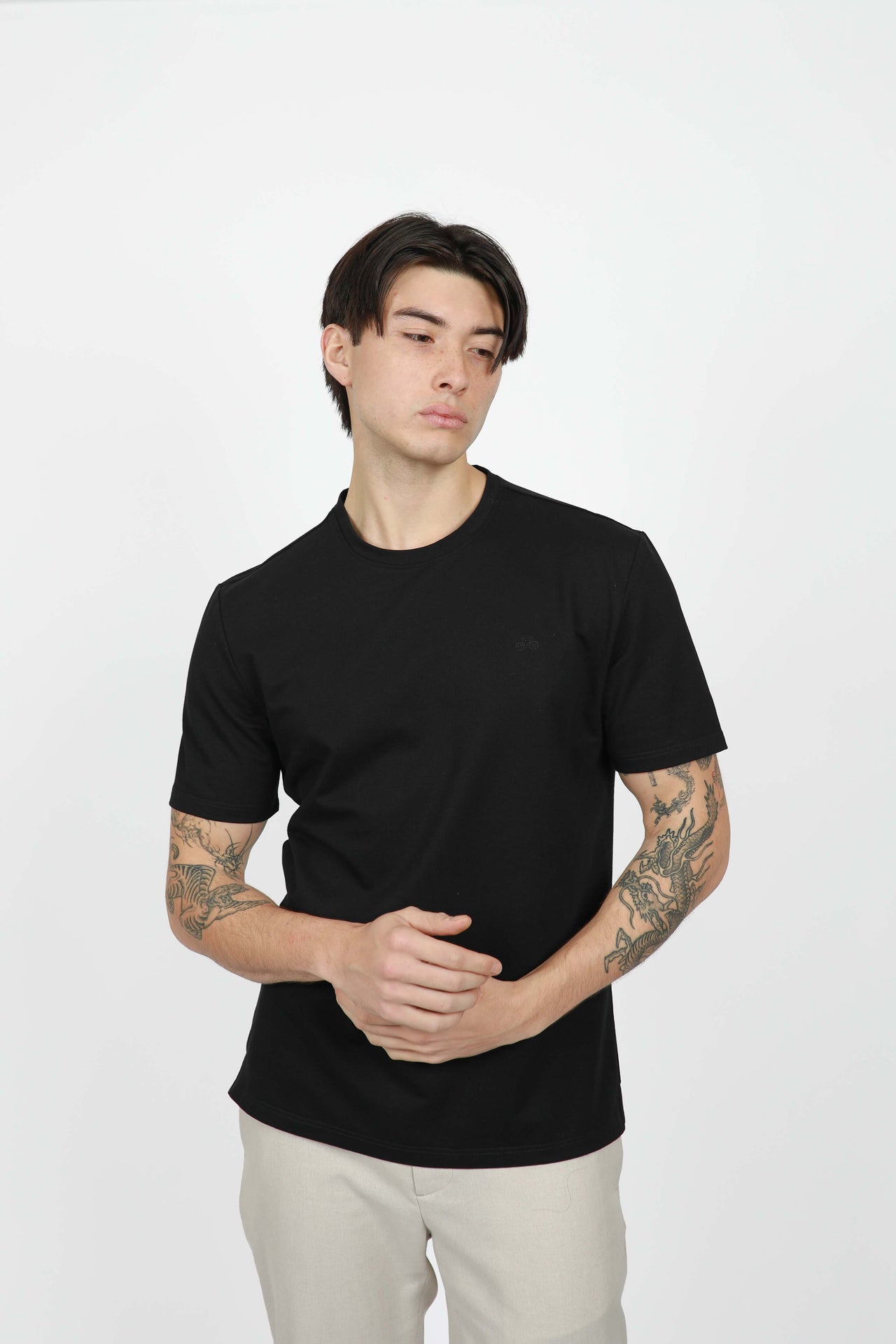 Black Crew Neck Tee Shirt