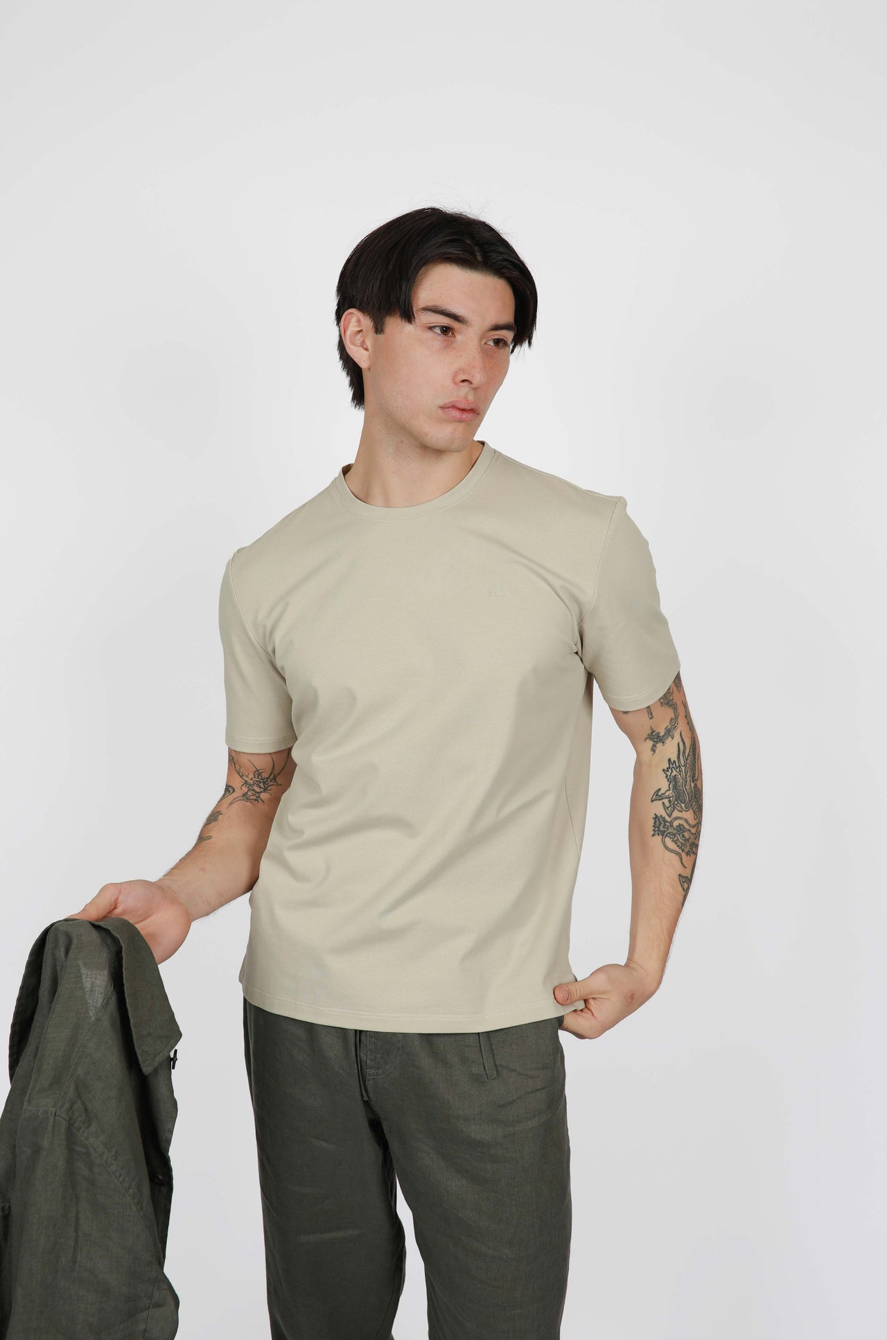 Oyster Crew Neck Tee Shirt