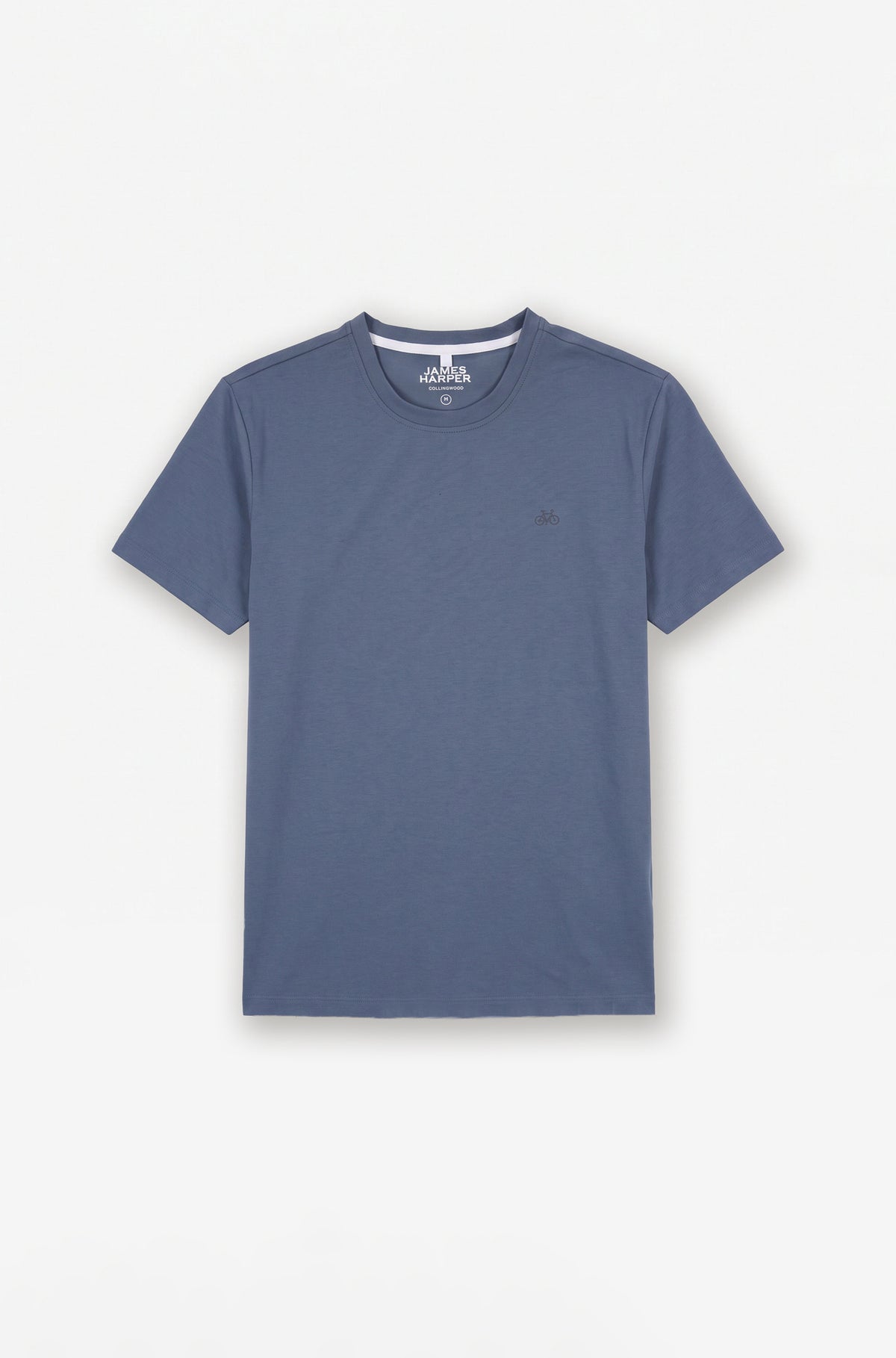 Short Sleeve Cotton Blend Crew Neck Tee Shirt Pacific