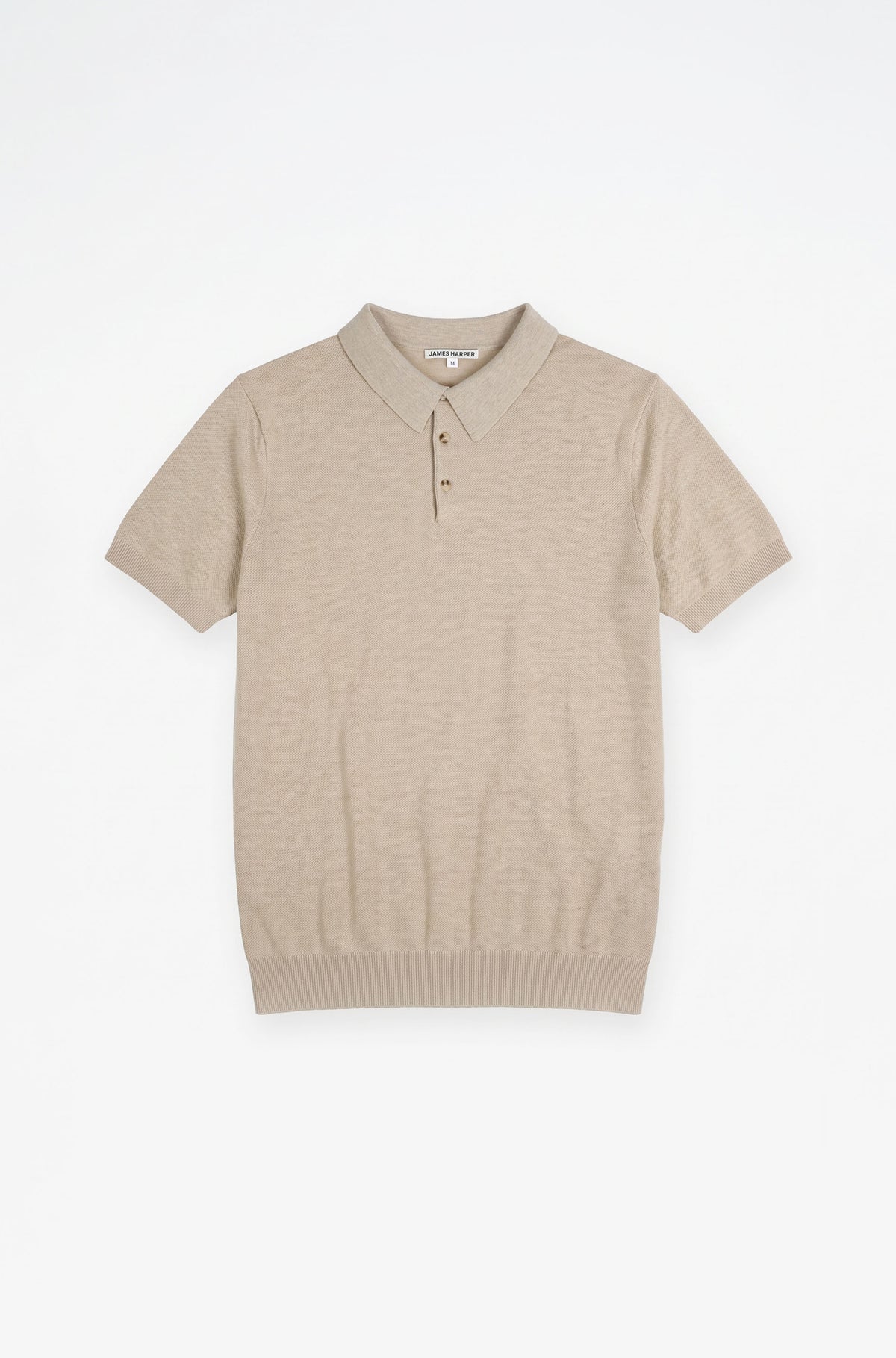 Wheat 3 Button Polo Knit Shirt