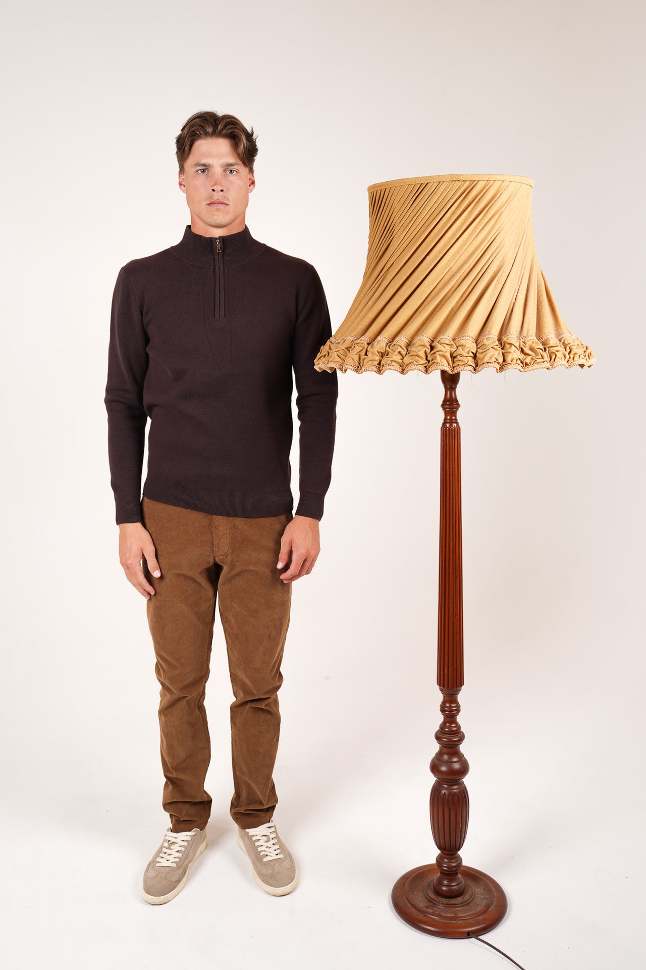 Sepia 1/4 Zip Marle Knit