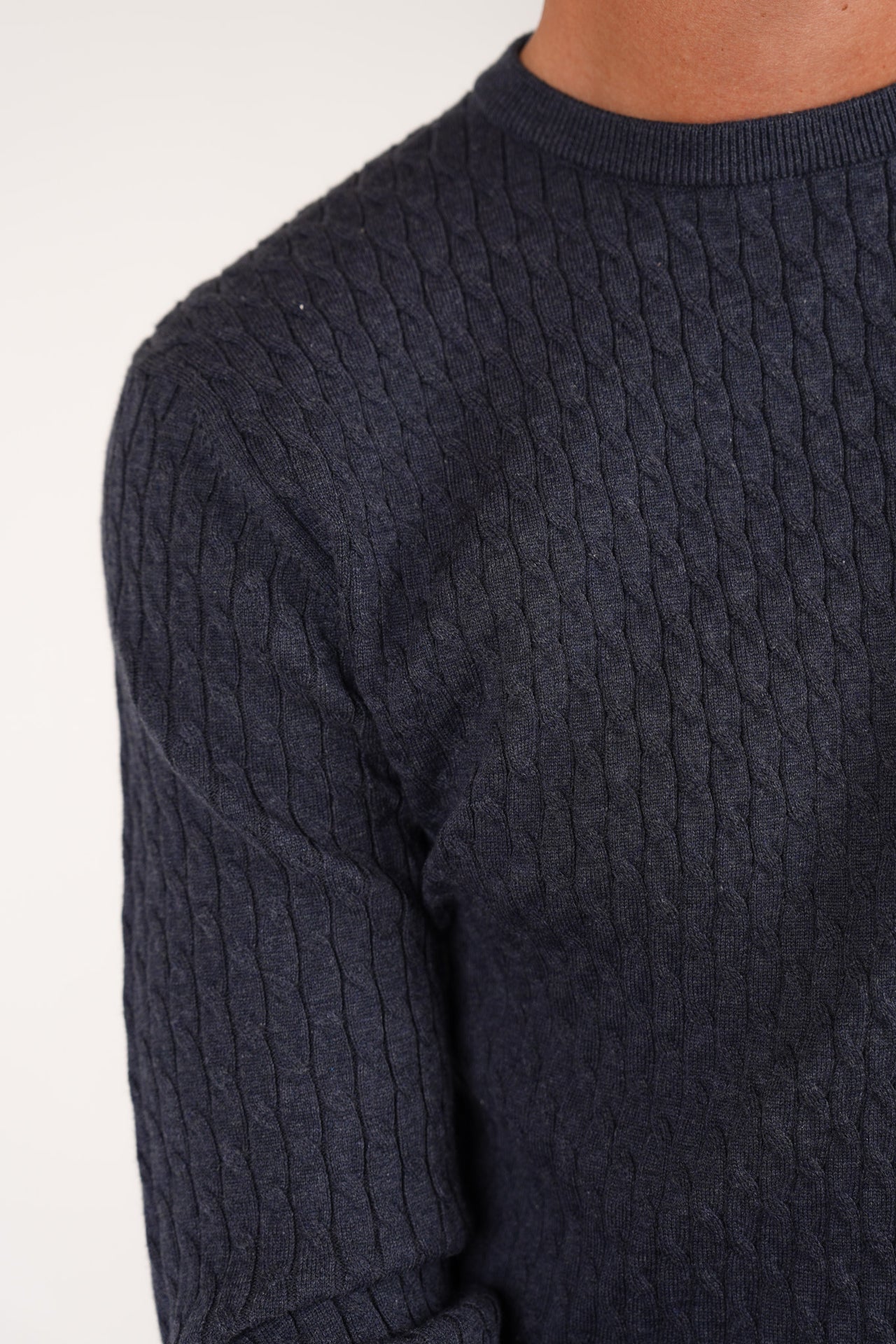 Petrol Fine Cable Knit