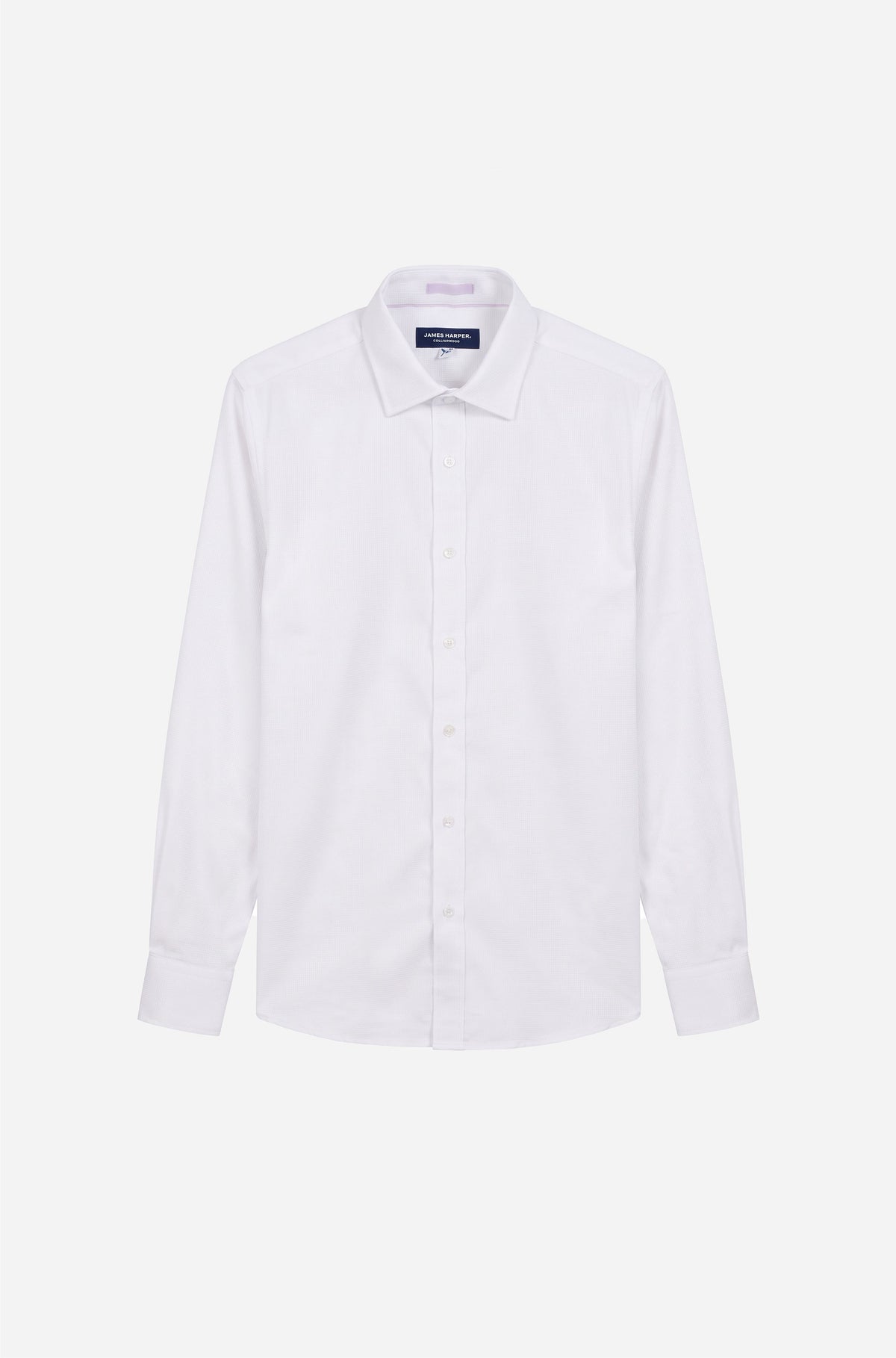 White Long Sleeve Waffle Shirt