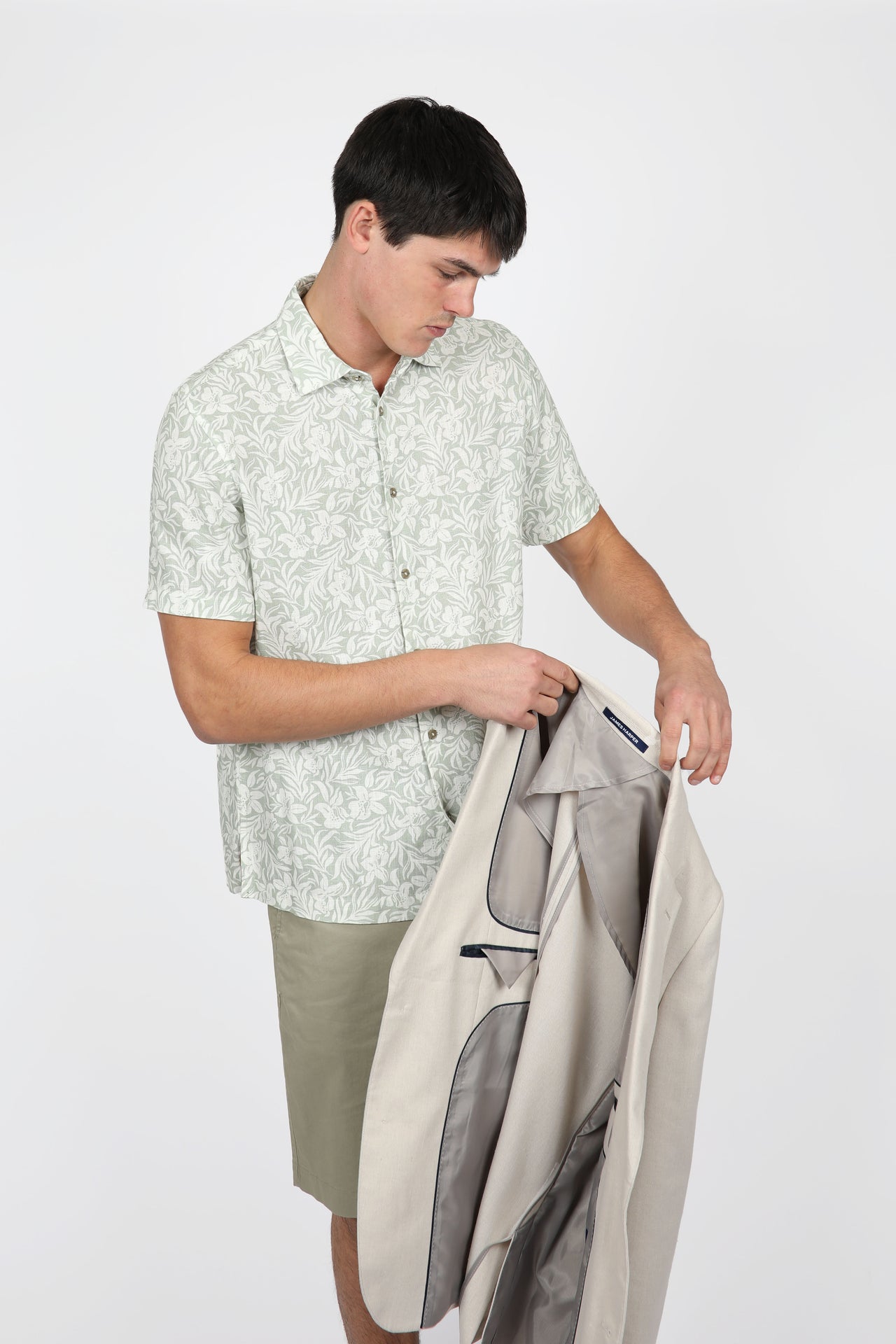 Hibiscus Sage Short Sleeve Shirt