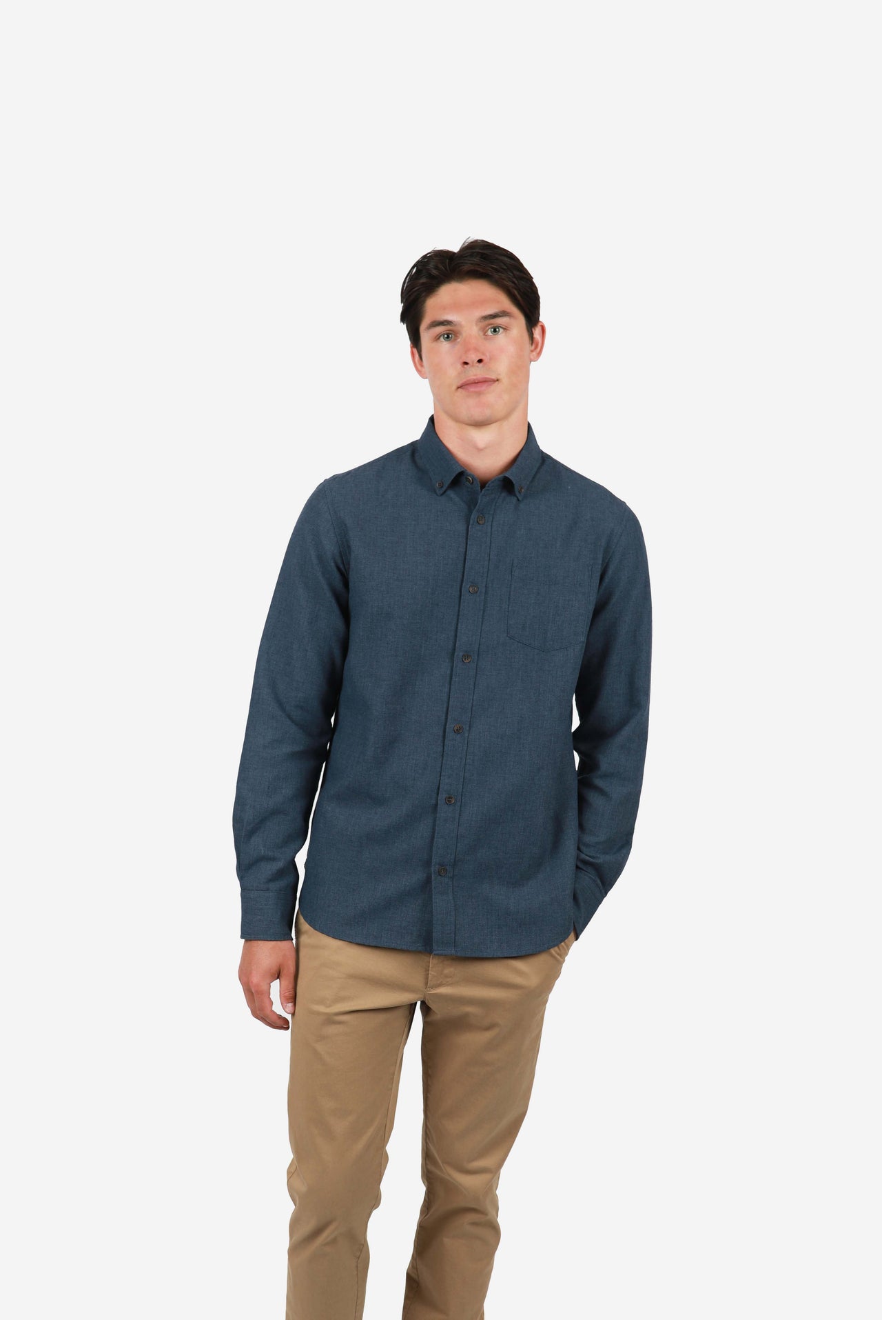 Navy Diamond Marle Button Down Shirt