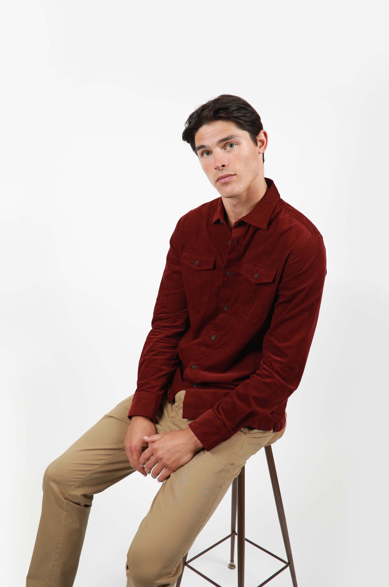 Burgundy Corduroy Shirt
