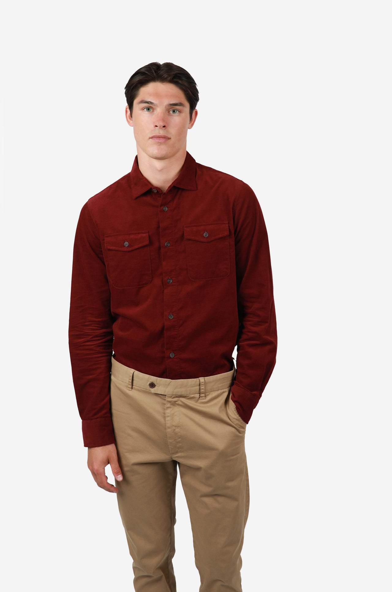 Burgundy Corduroy Shirt