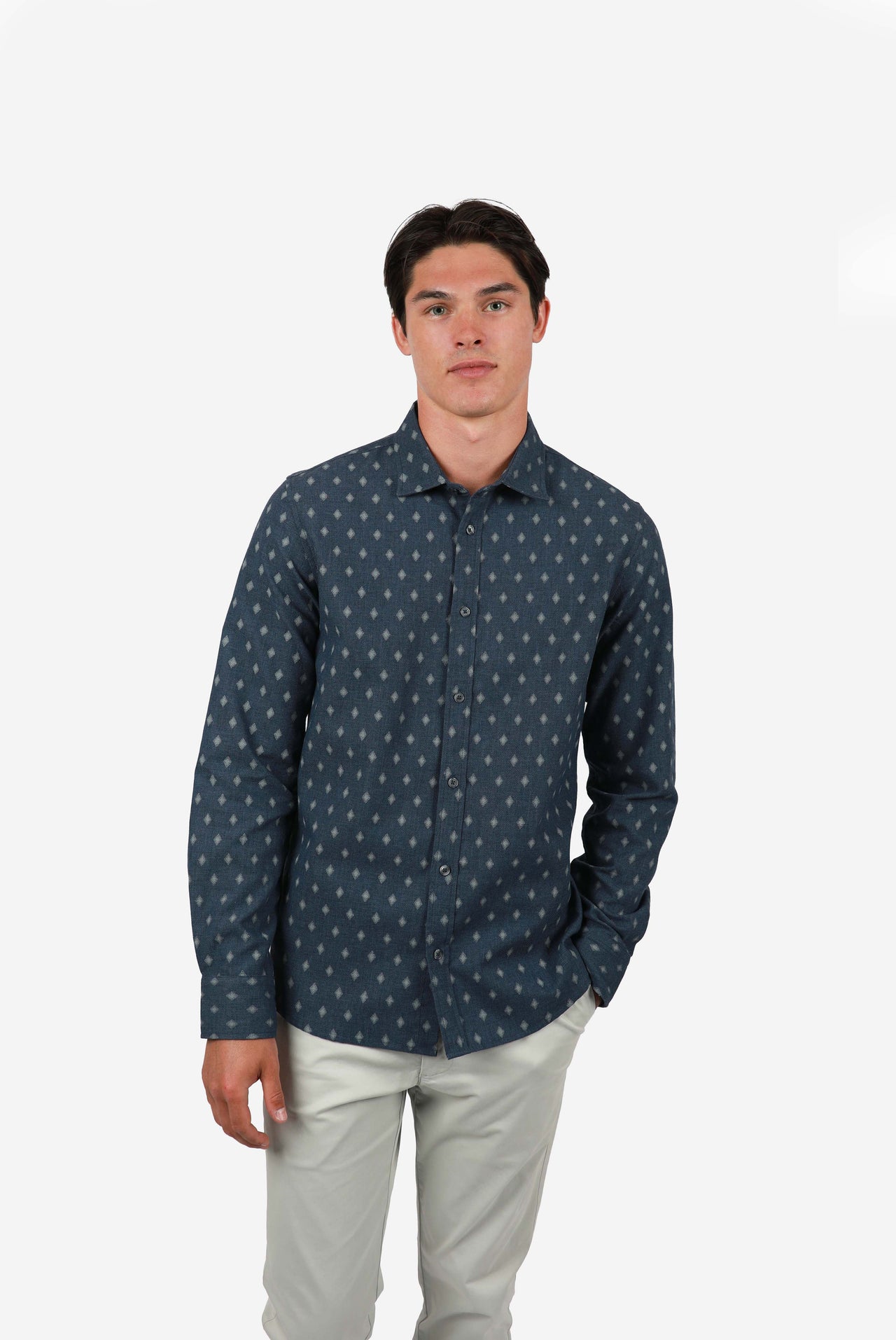 Navy Marle Dakota Diamond Shirt