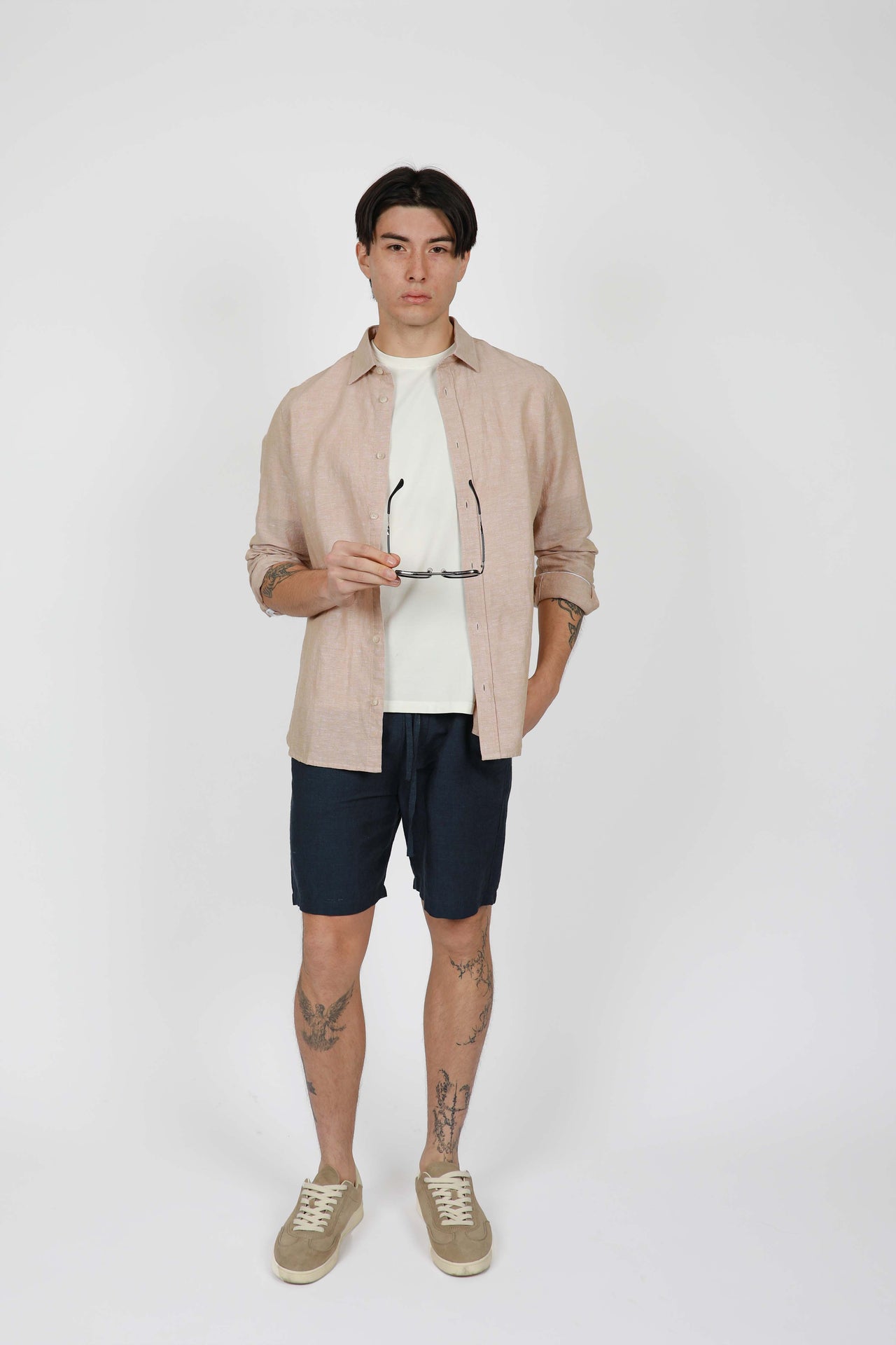 Midnight Linen Relaxed Waist Short