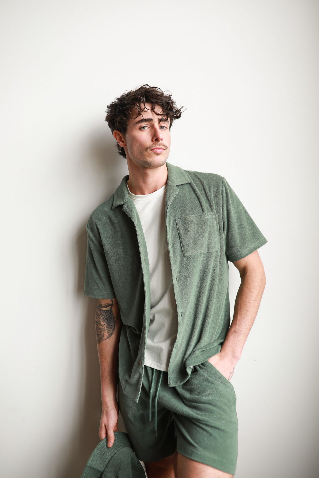 Green Towelling Shirt