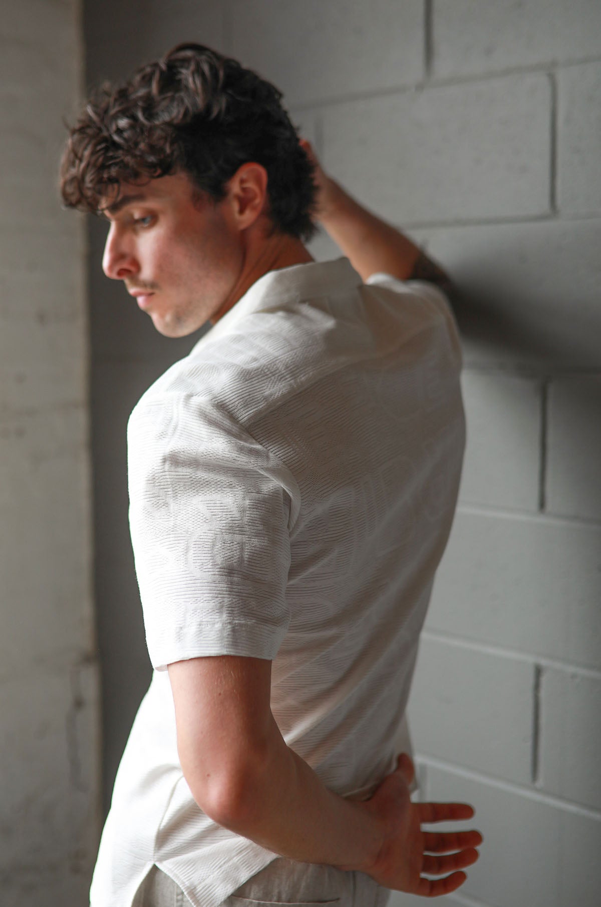 Natural Fancy Knit Shirt