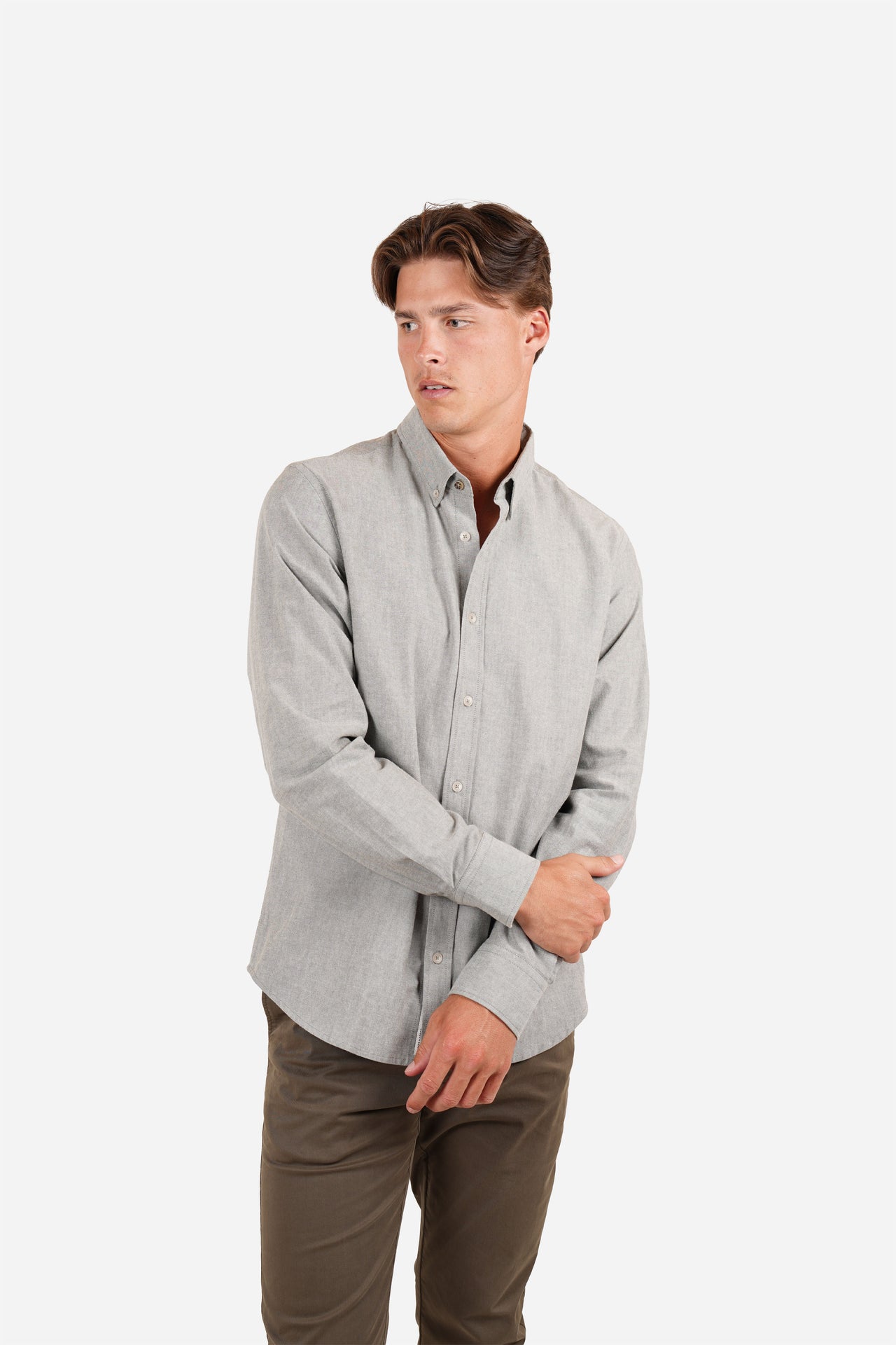 Sage Oxford Long Sleeve Shirt
