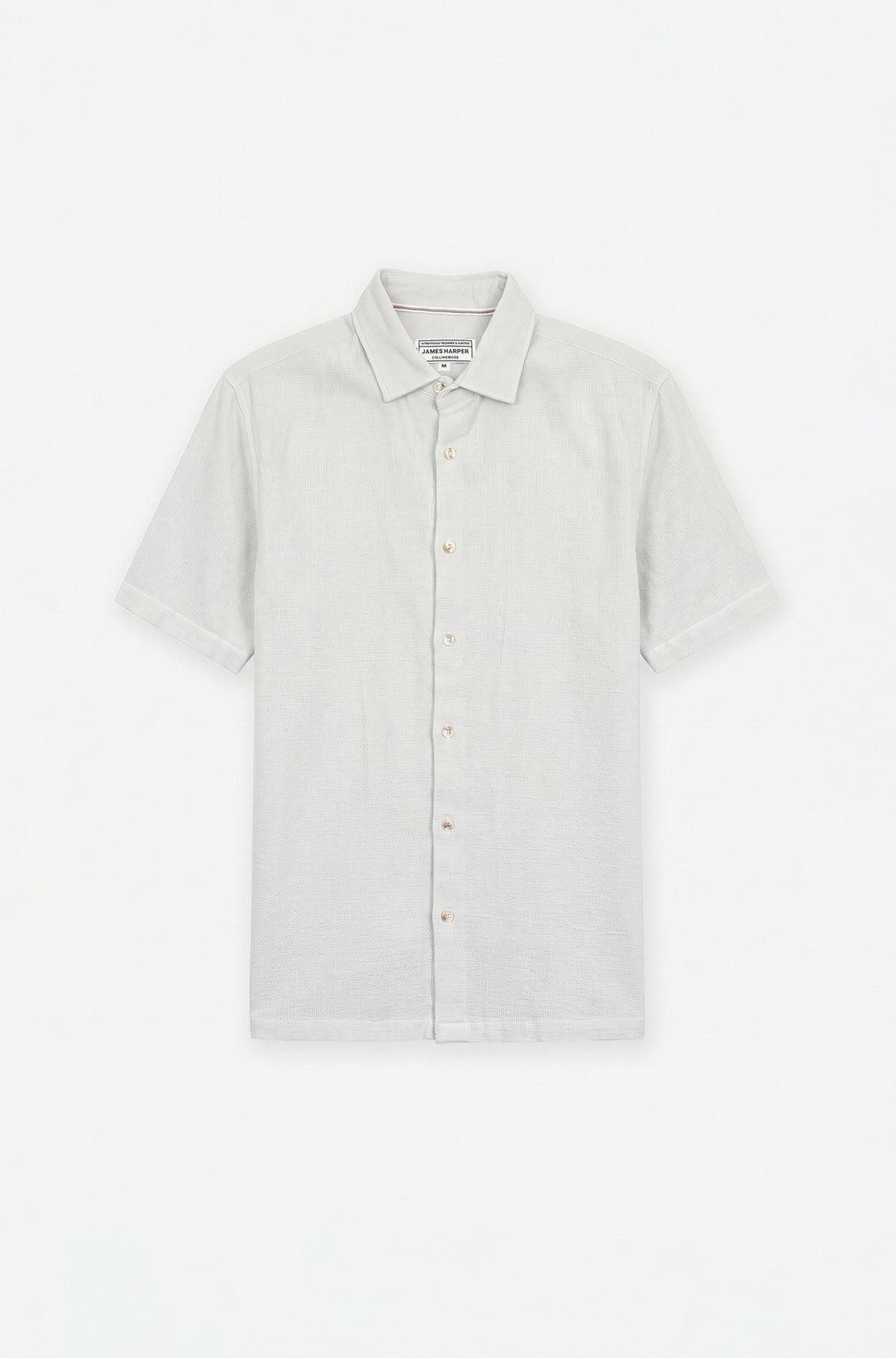 Short sleeve mesh weave shirt blue