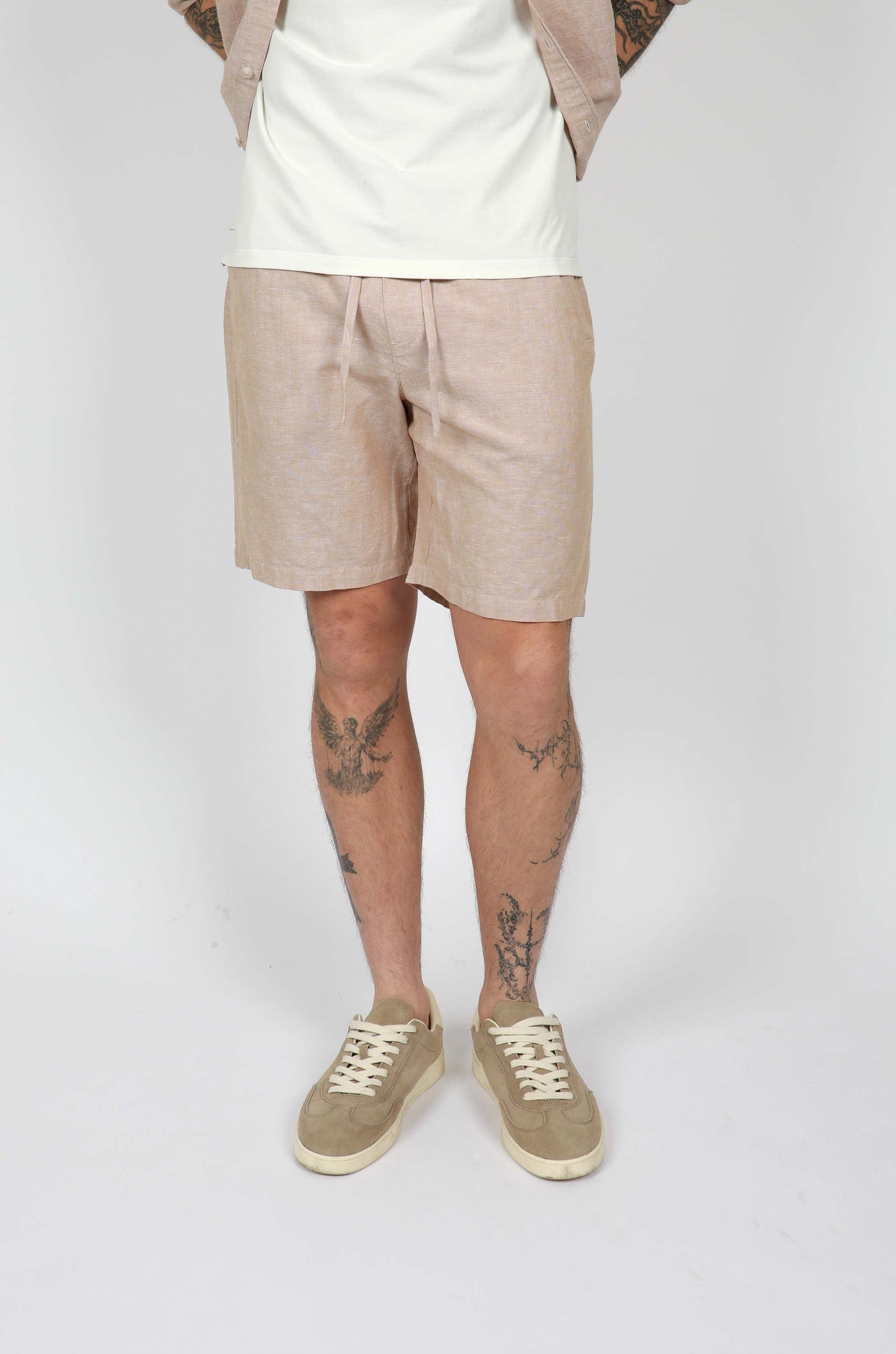 Wheat Linen Relaxed Waist Short