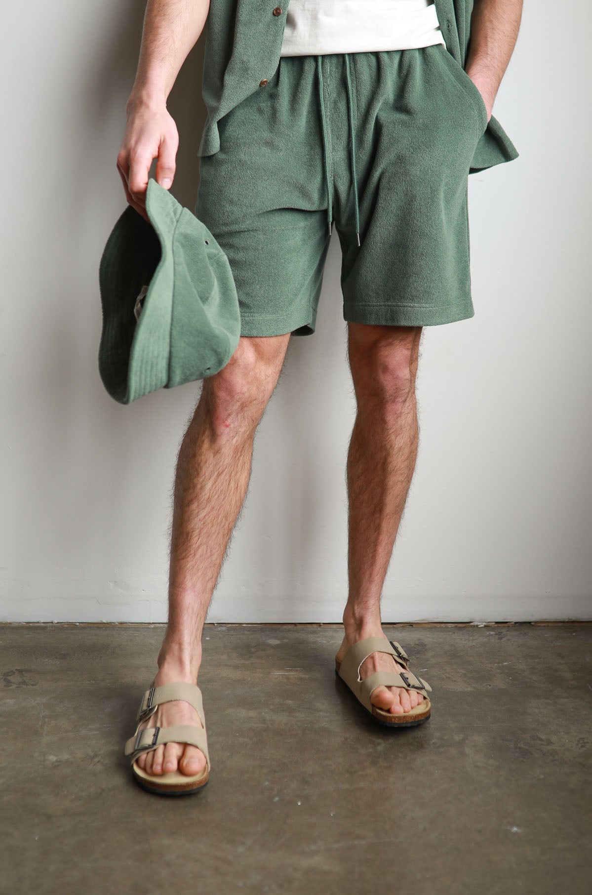 Green Towelling Short