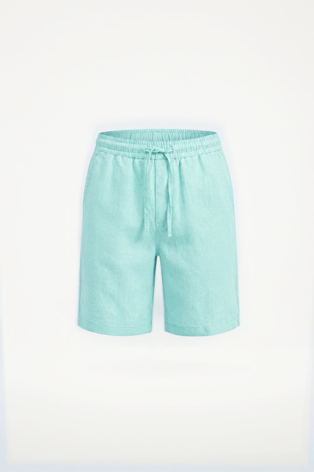 Pure Linen Elasticated Waist Relaxed Fit Garment Dyed Short Mint