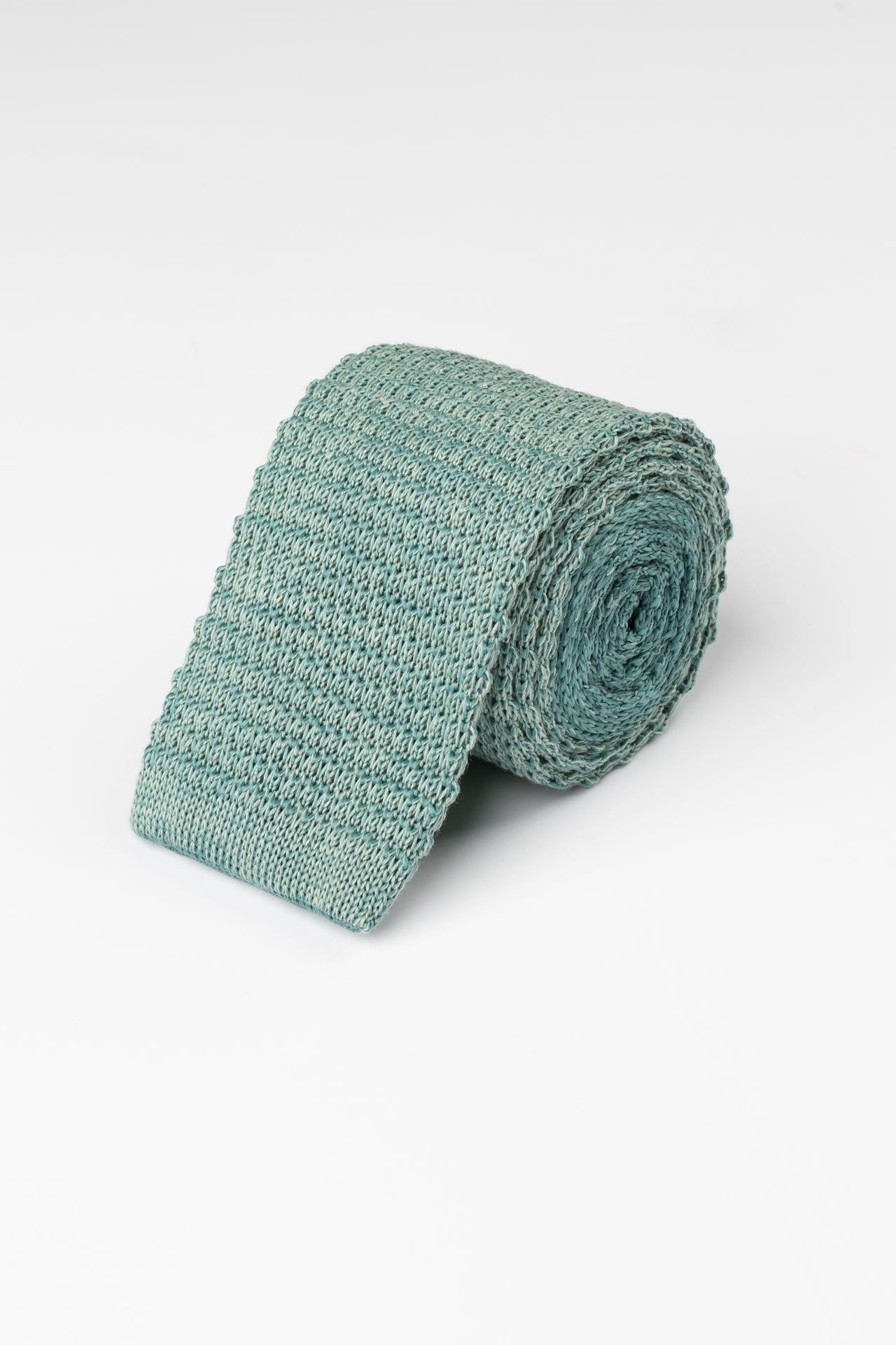 Aqua Texture Knitted Tie