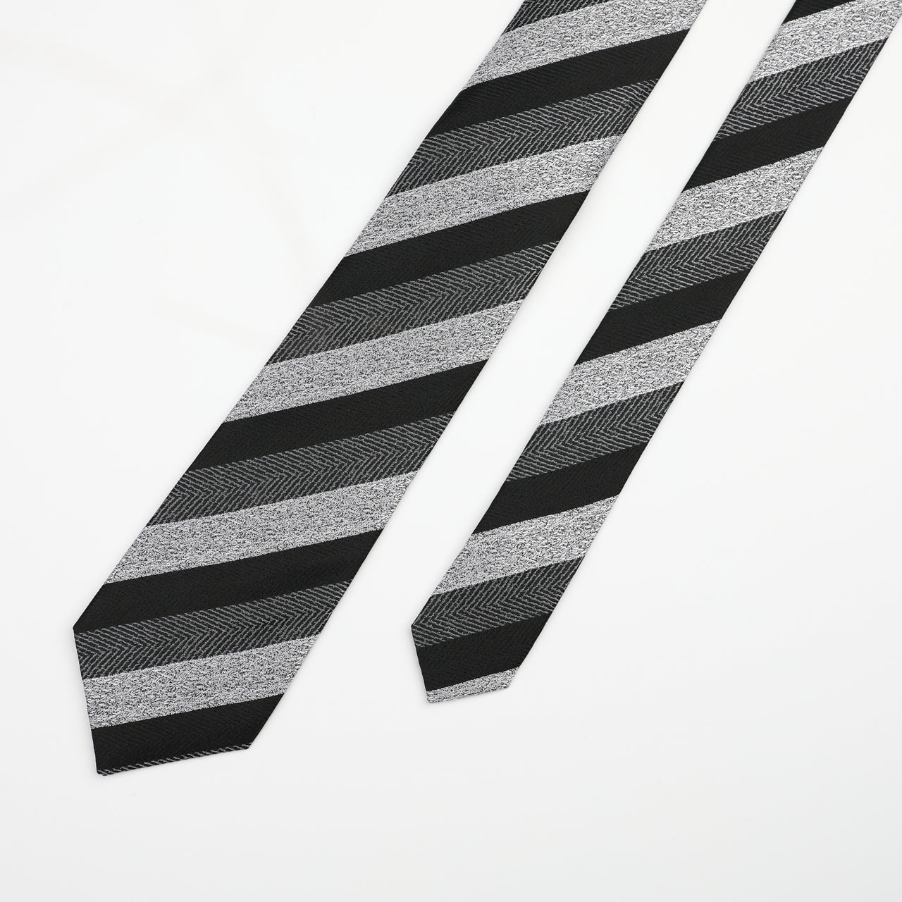 Black Silk Stripe Tie