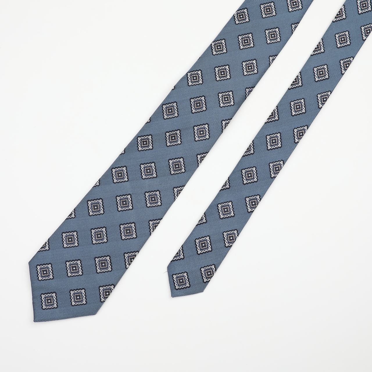 Dusty Blue Silk Medallion Tie