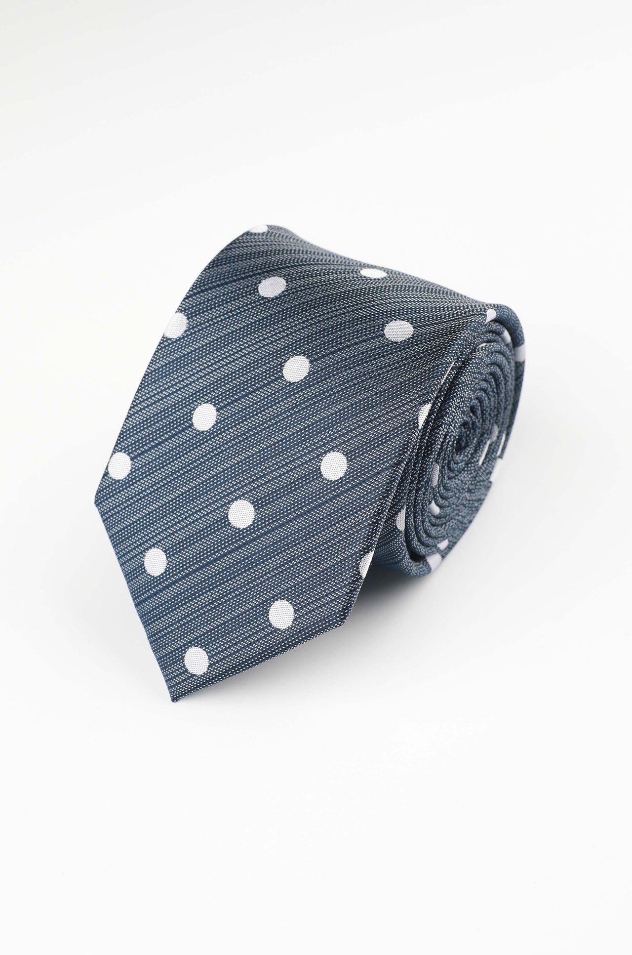 Blue Textured Spot Tie