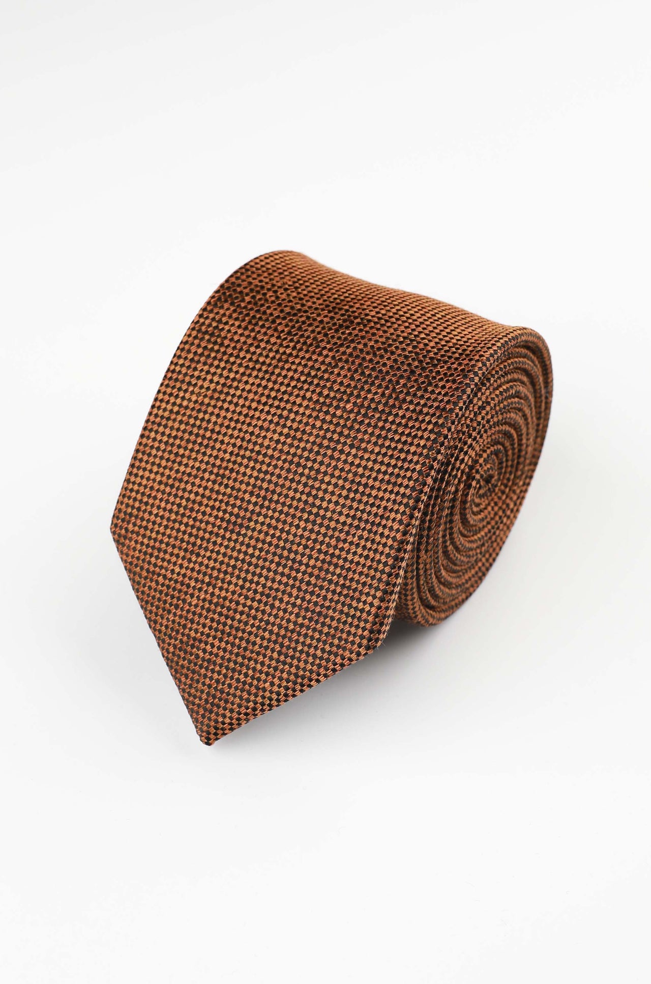 Rustic Brown Dot Texture Tie