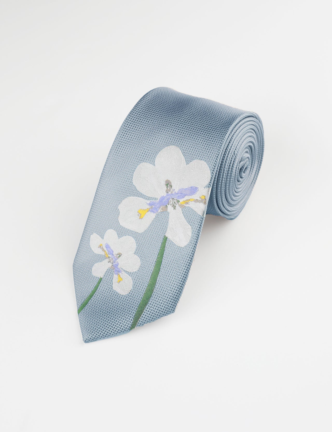 Blue Pressed Floral Tie