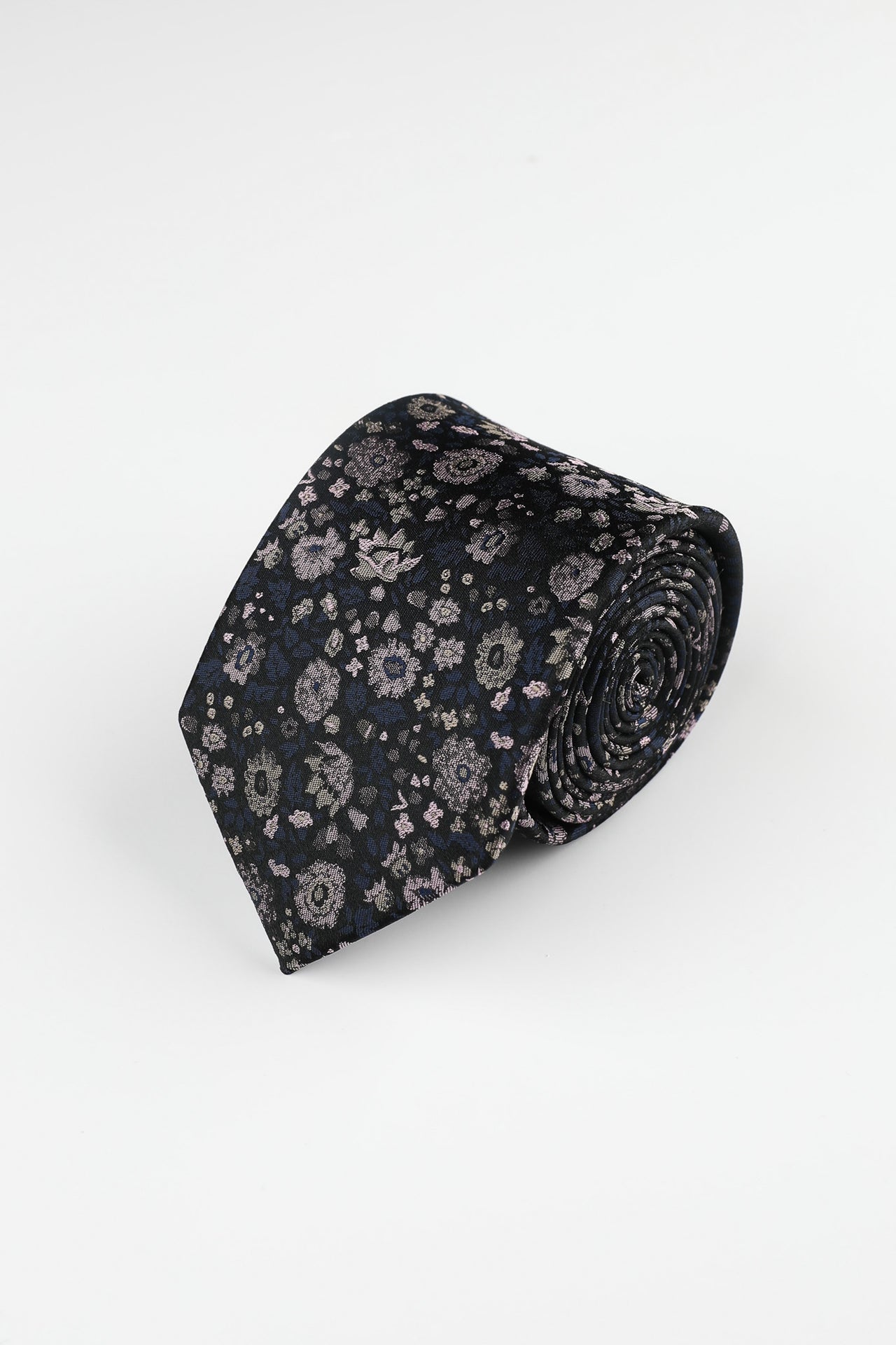 Navy Pink Garden Floral Tie