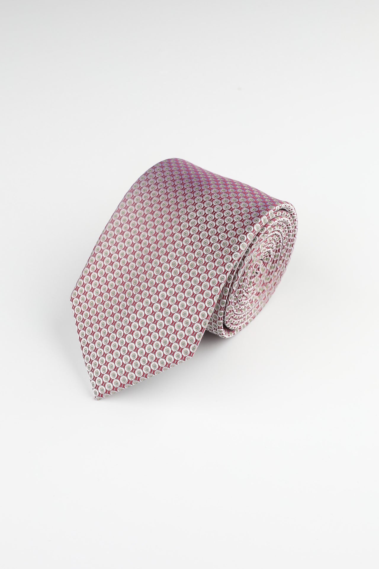 Fuchsia Geo Circle Tie
