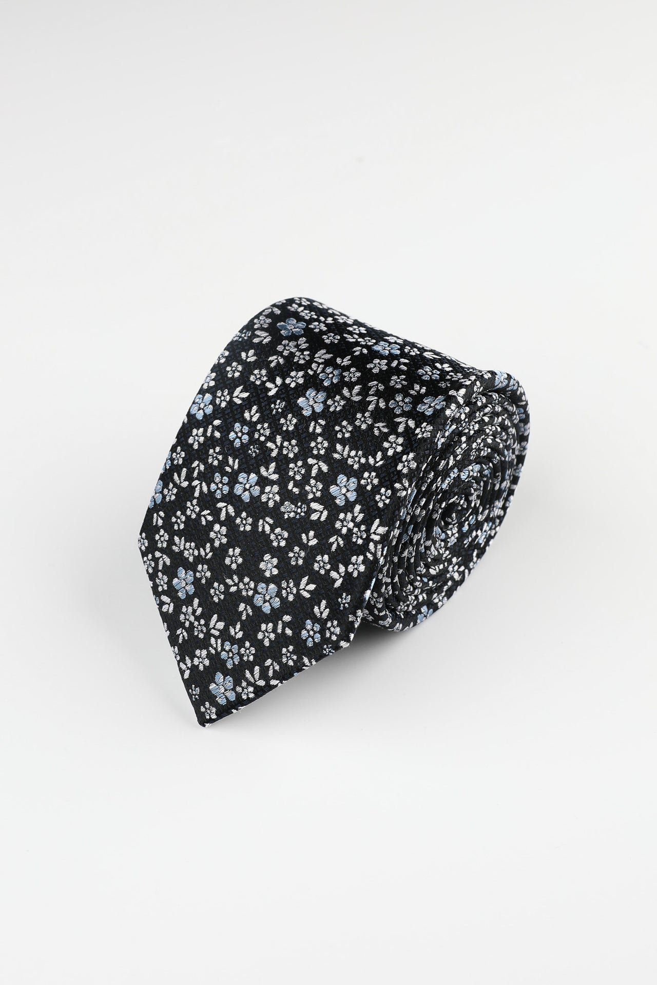 Navy Cluster Floral Tie